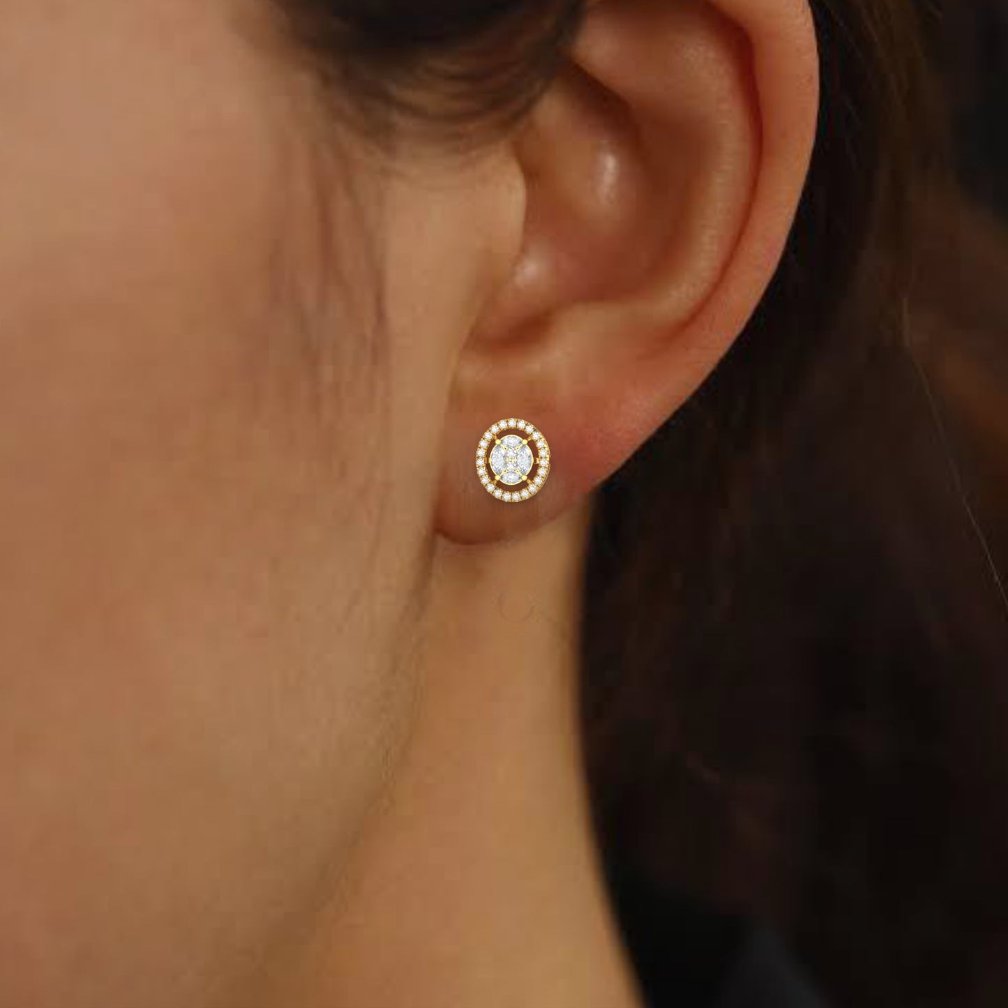Circle Of Life Diamond Earring