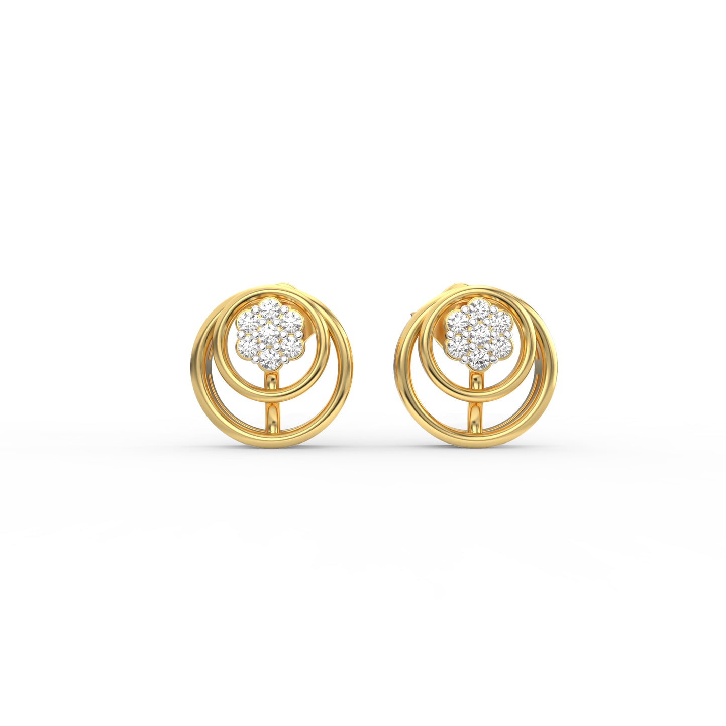 Harmonic Circles Diamond Earring
