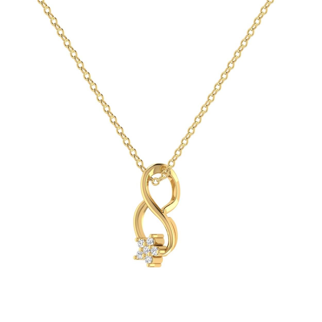 Twirling Beauty Diamond Pendant