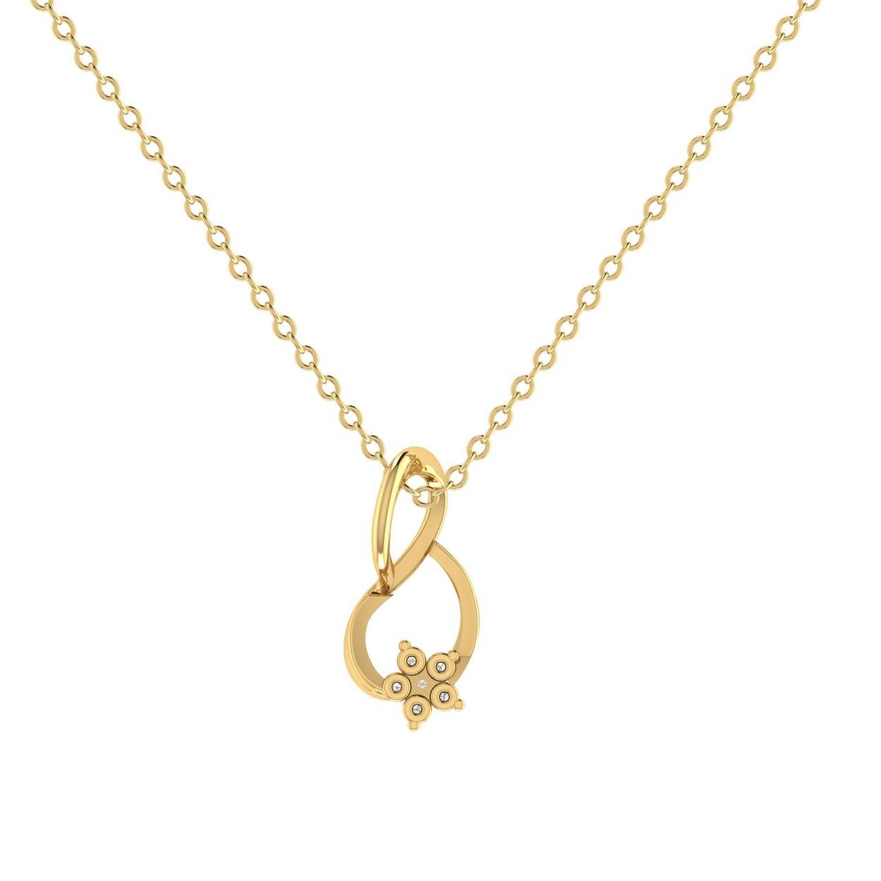Twirling Beauty Diamond Pendant
