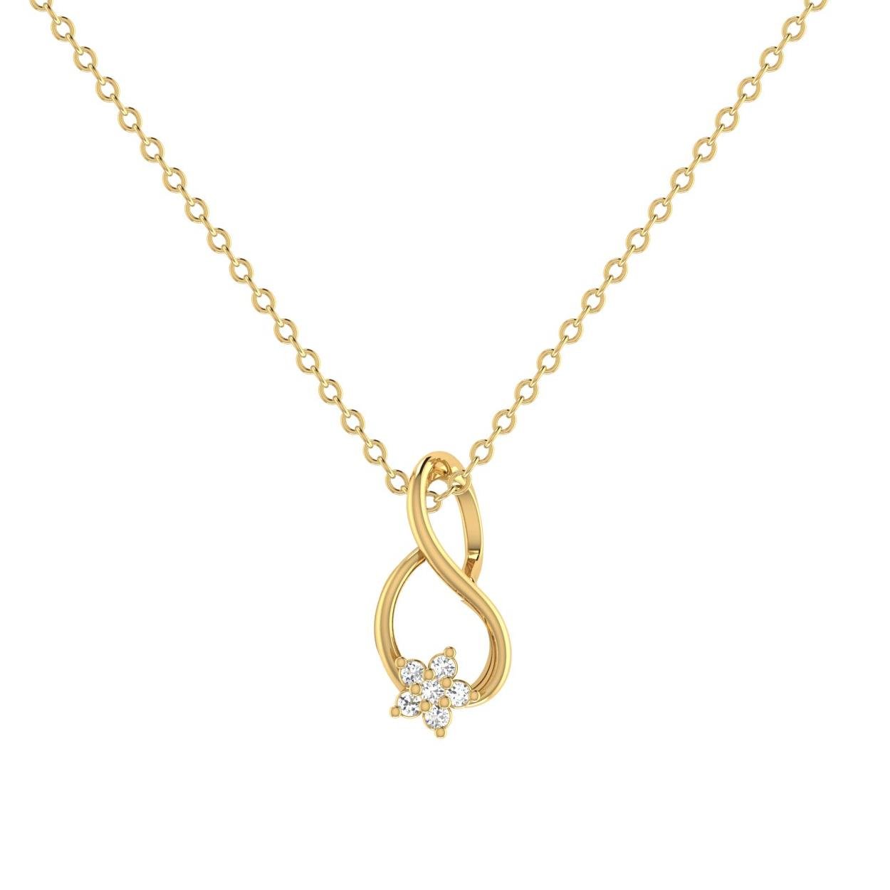 Twirling Beauty Diamond Pendant