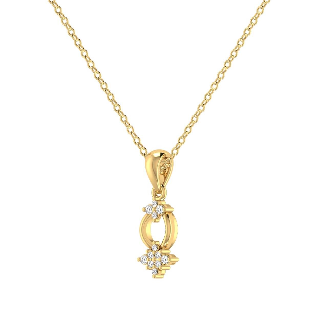 Twin Floral Diamond Pendant