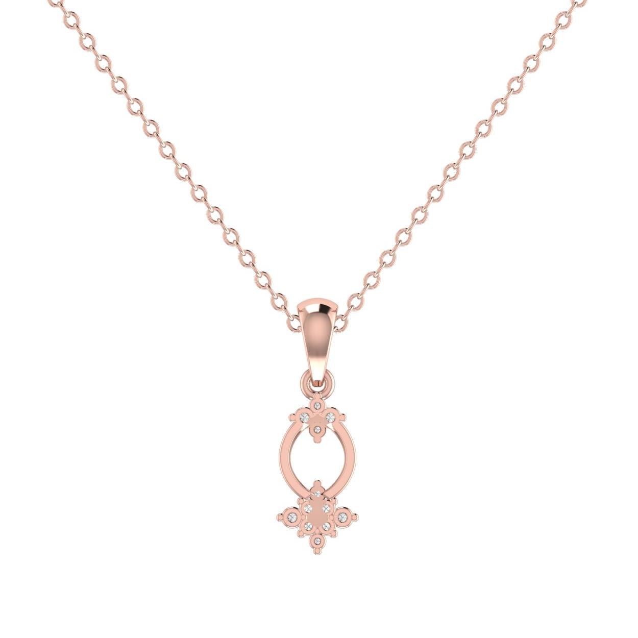 Twin Floral Diamond Pendant