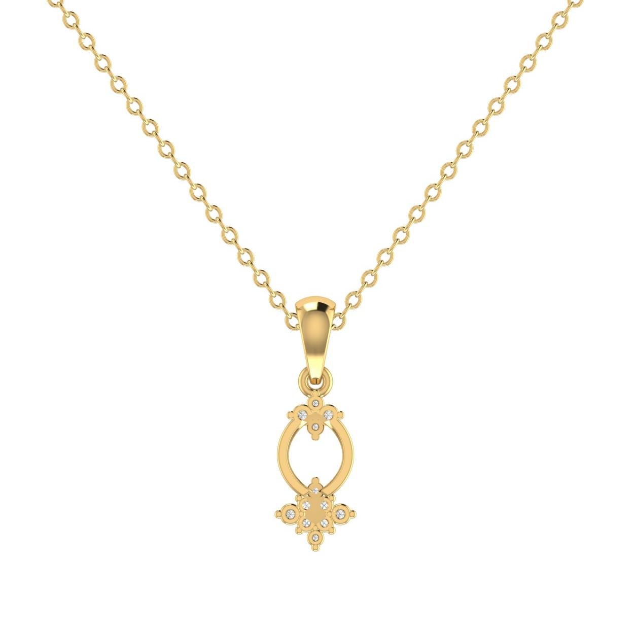 Twin Floral Diamond Pendant