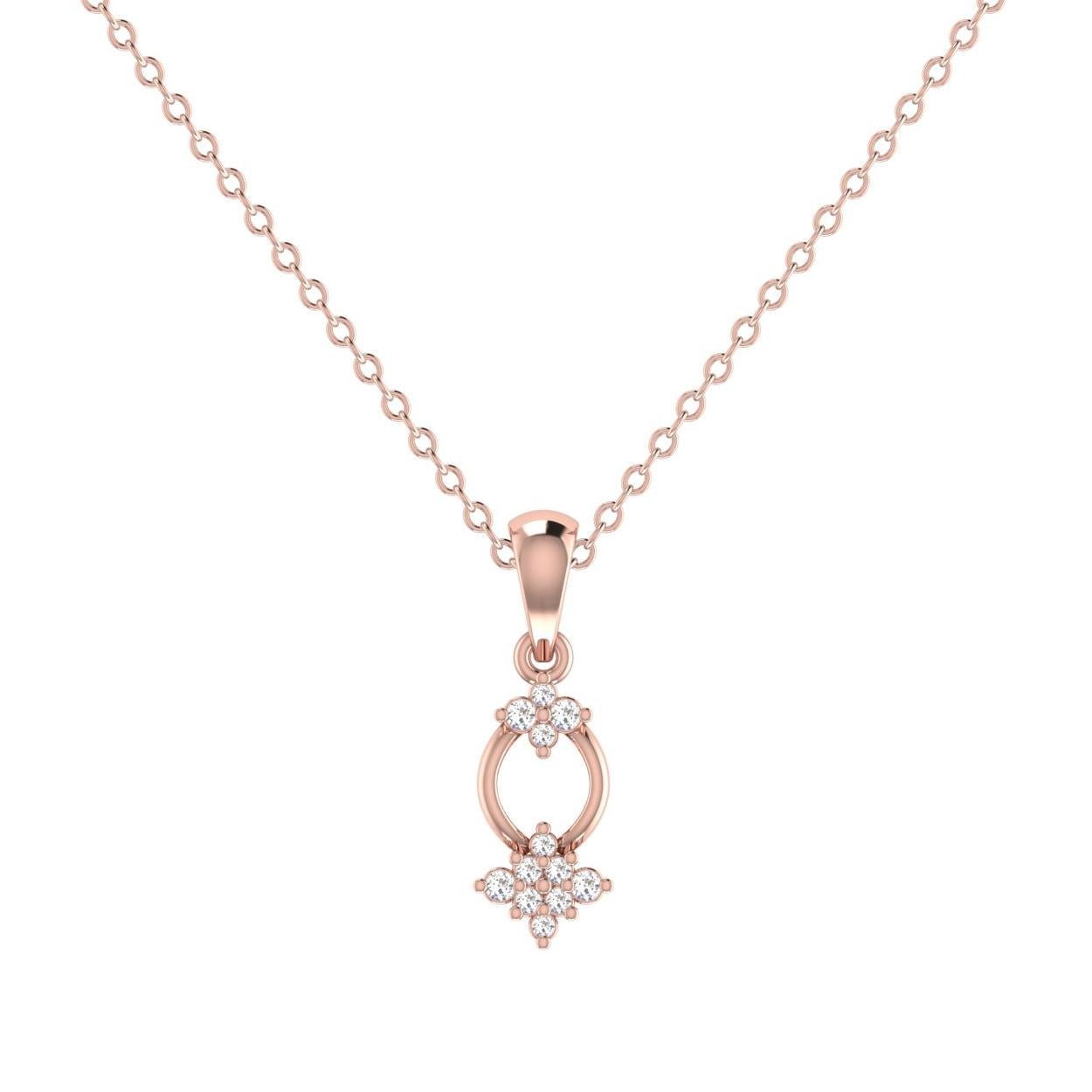 Twin Floral Diamond Pendant