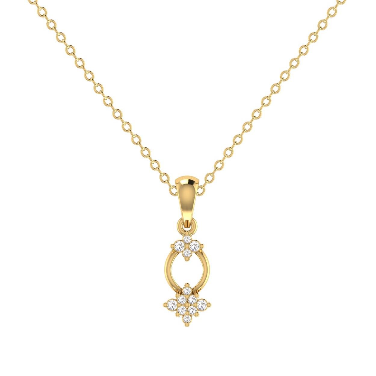 Twin Floral Diamond Pendant