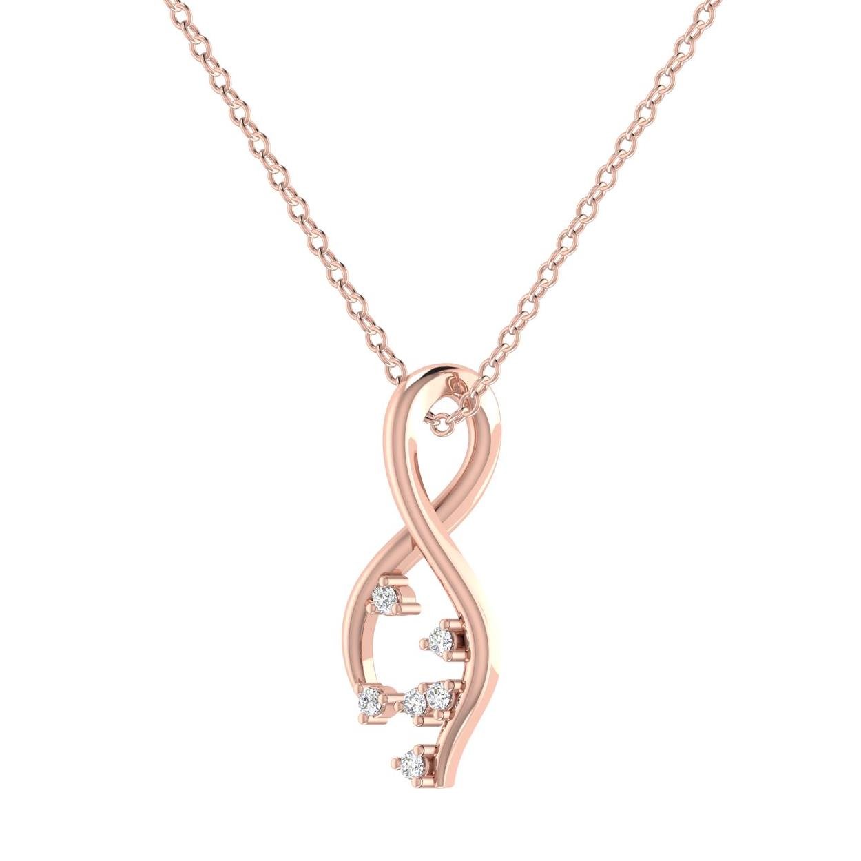 Viola Twist Diamond Pendant