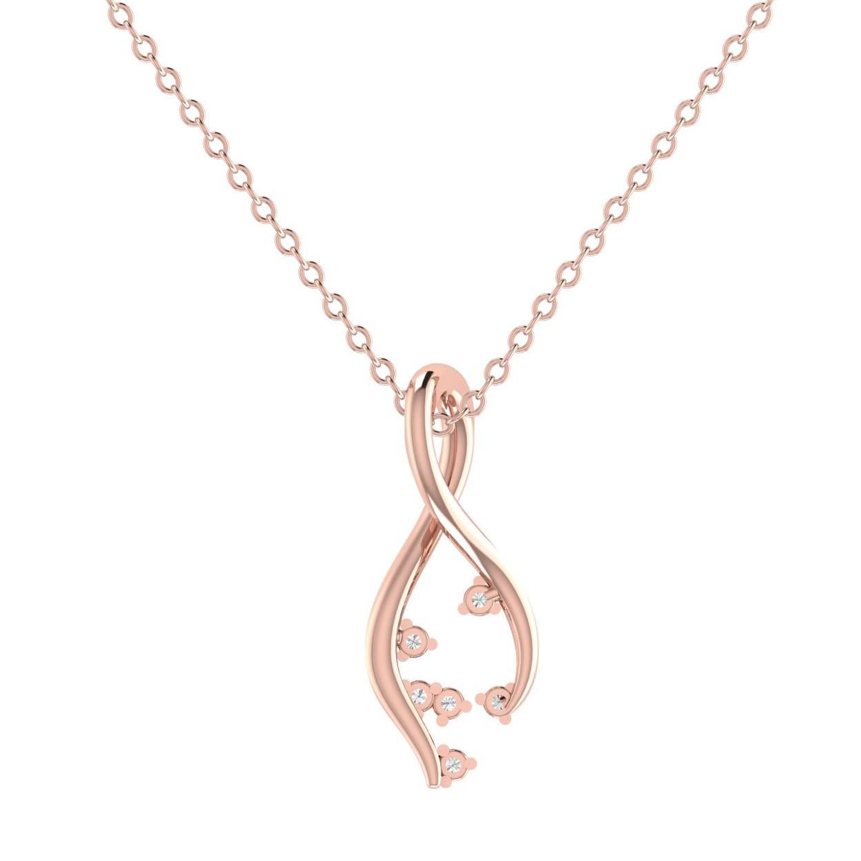 Viola Twist Diamond Pendant