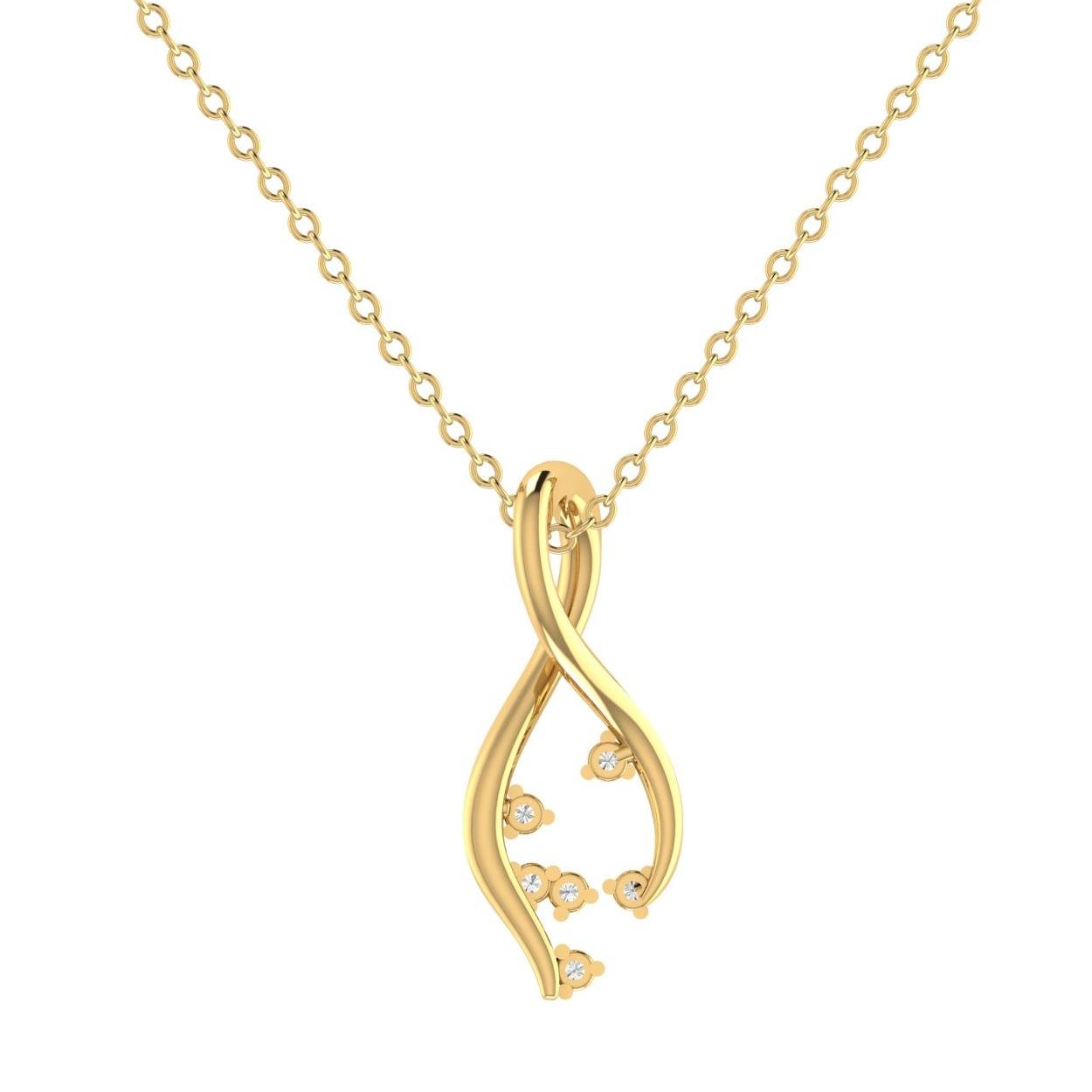 Viola Twist Diamond Pendant