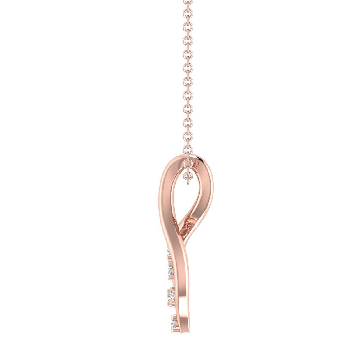 Viola Twist Diamond Pendant