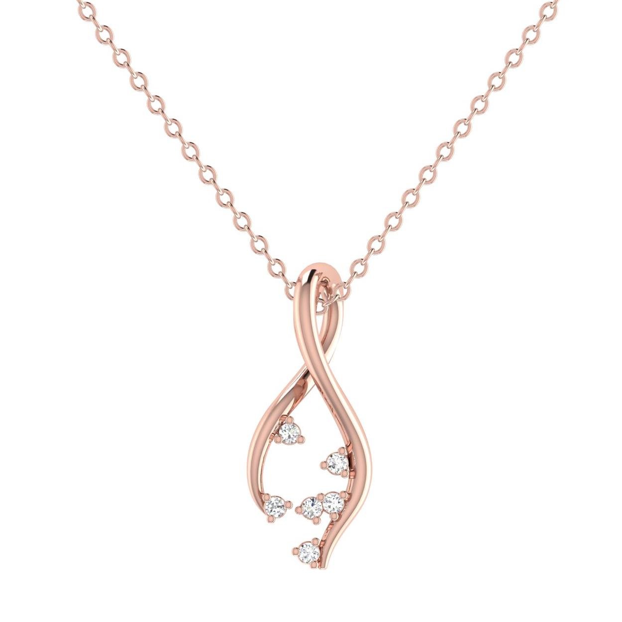 Viola Twist Diamond Pendant