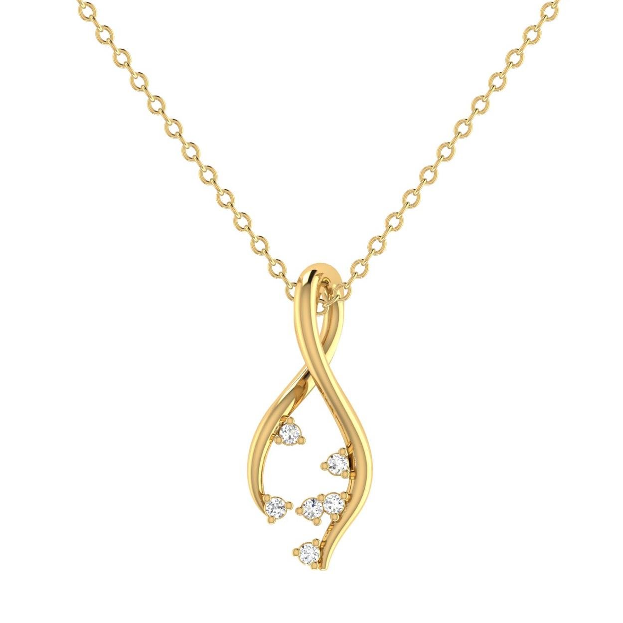 Viola Twist Diamond Pendant