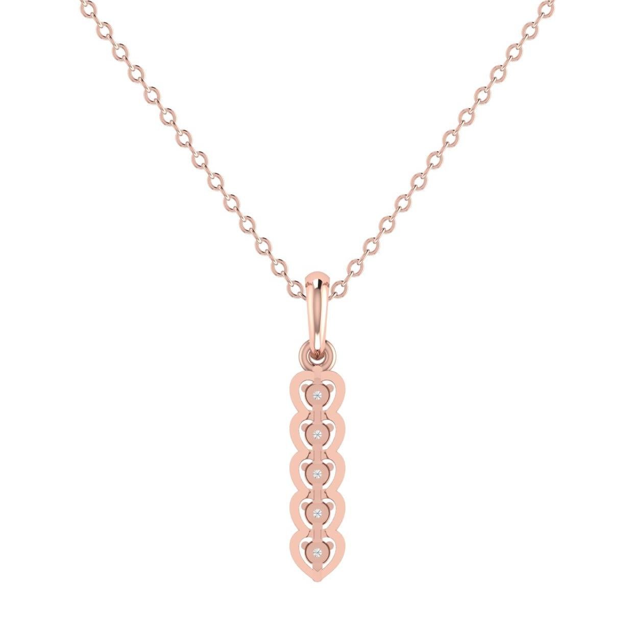 Chain Of Hearts Diamond Pendant