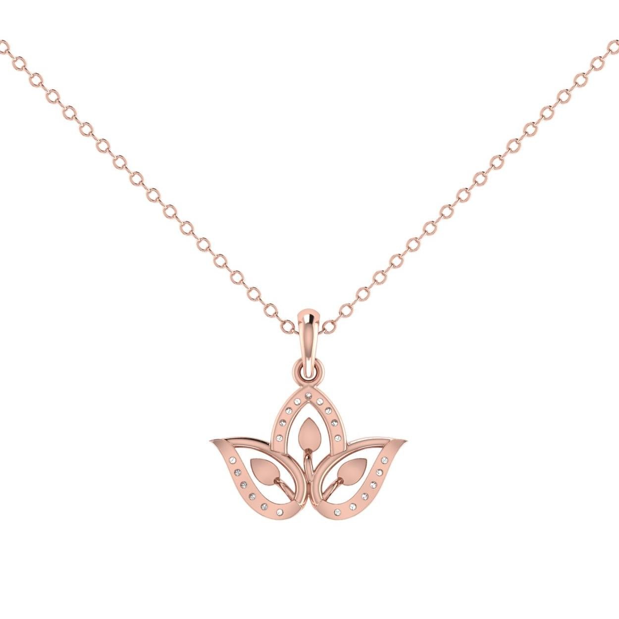 Lotus Diamond Pendant