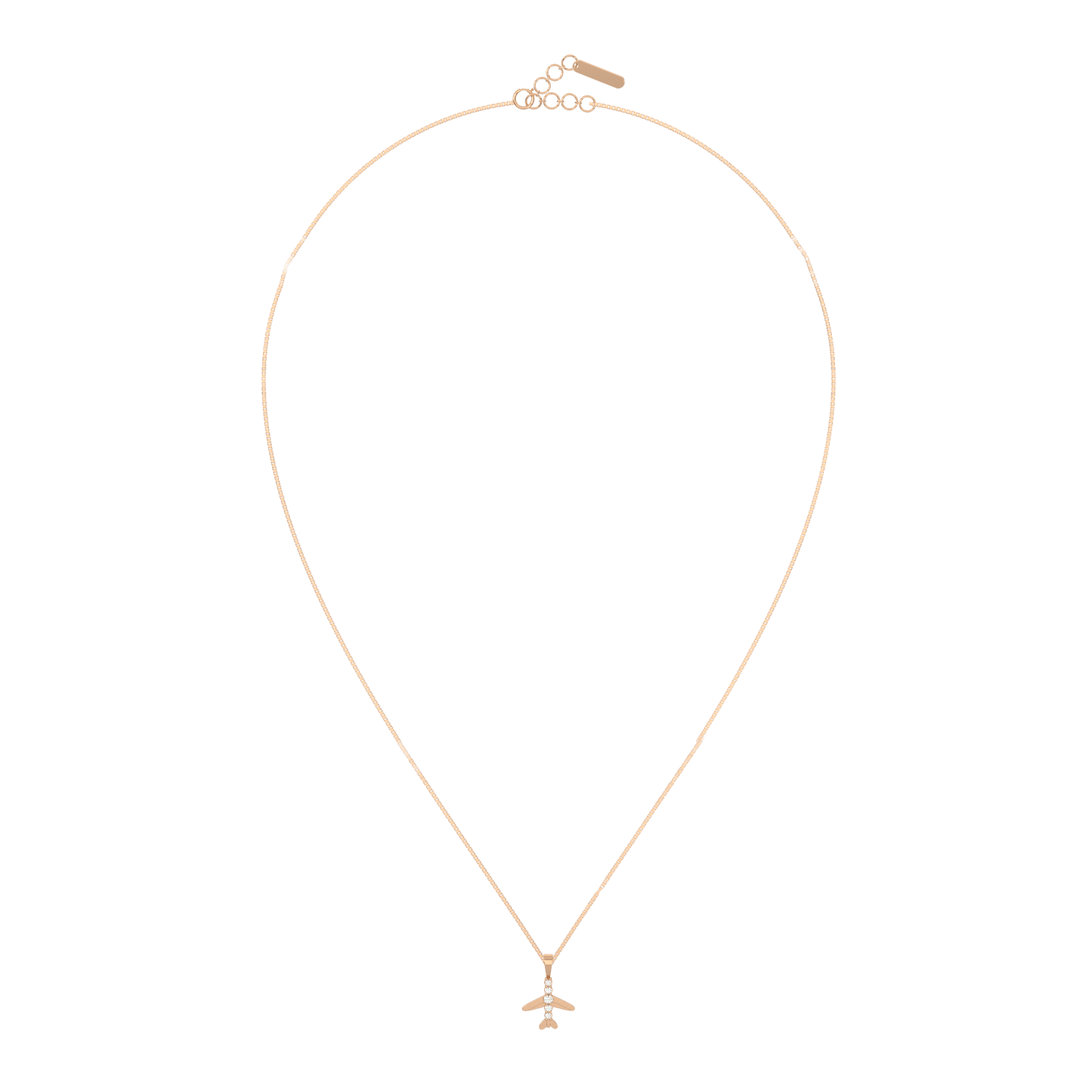 Skybound Elegance Diamond Airplane Necklace