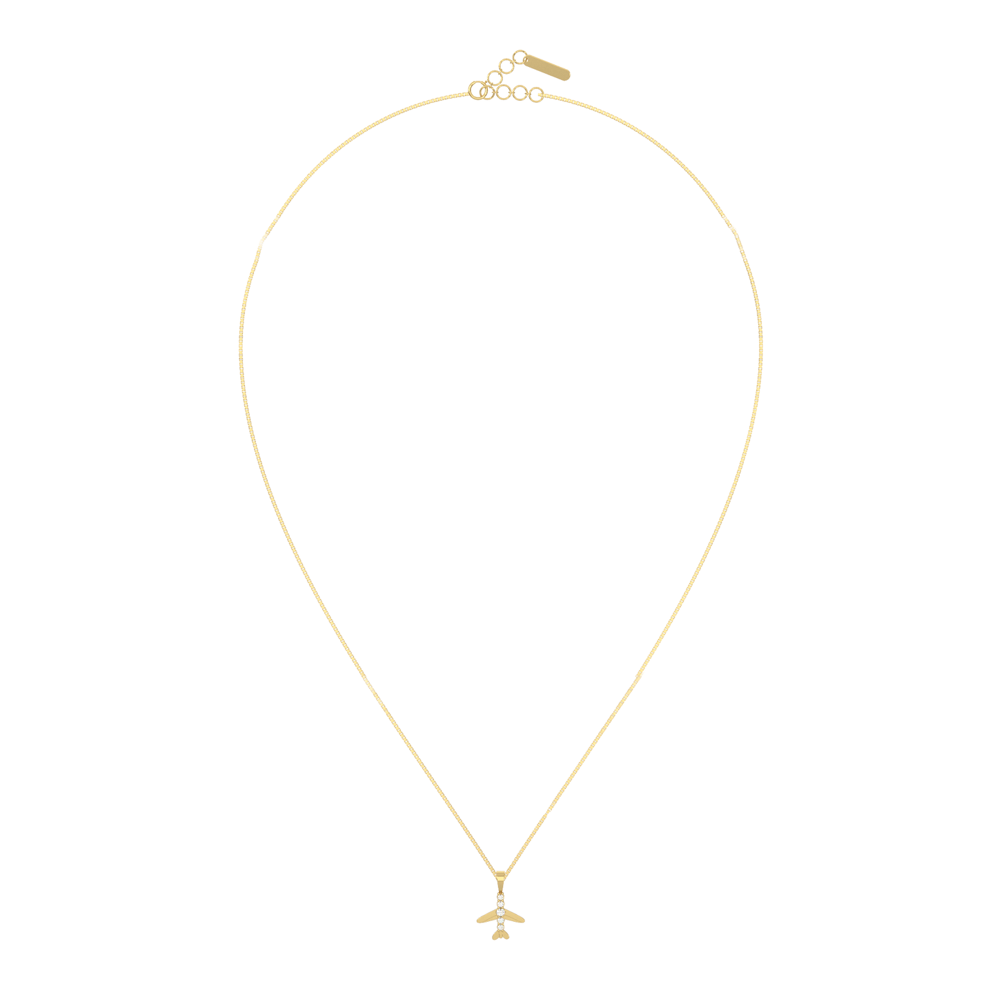 Skybound Elegance Diamond Airplane Necklace