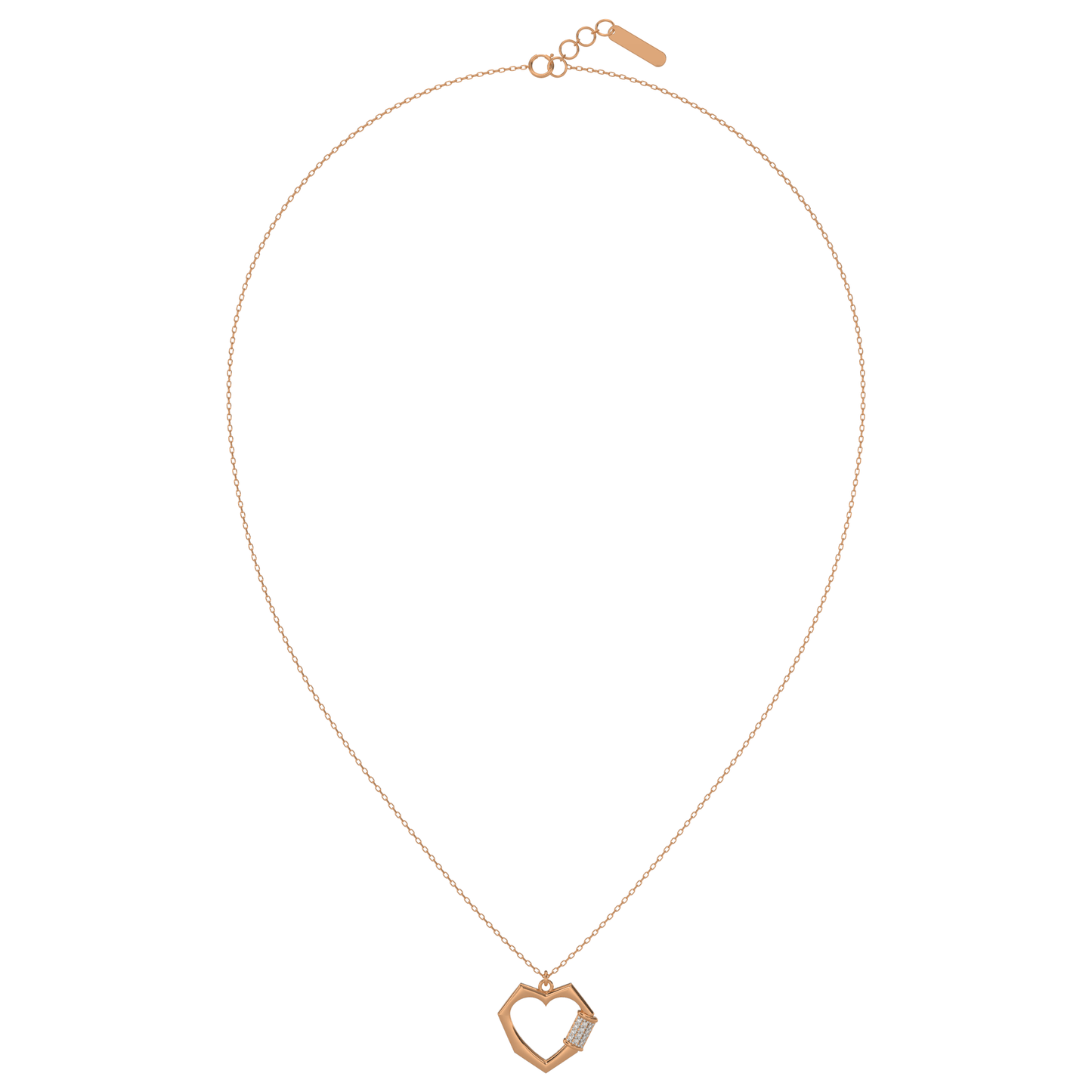 Diamond Cascade Heart Necklace