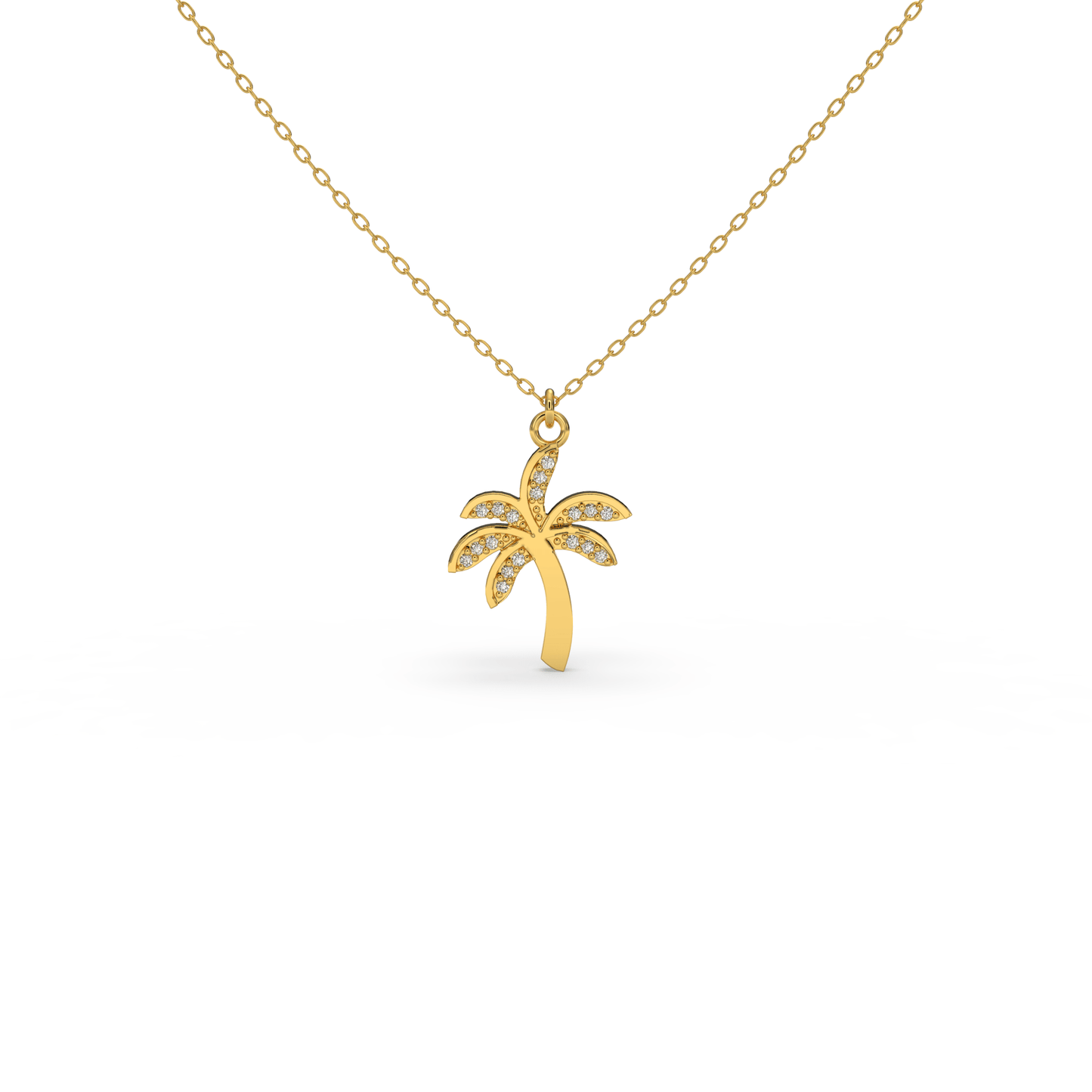 Diamond Oasis Palms Necklace