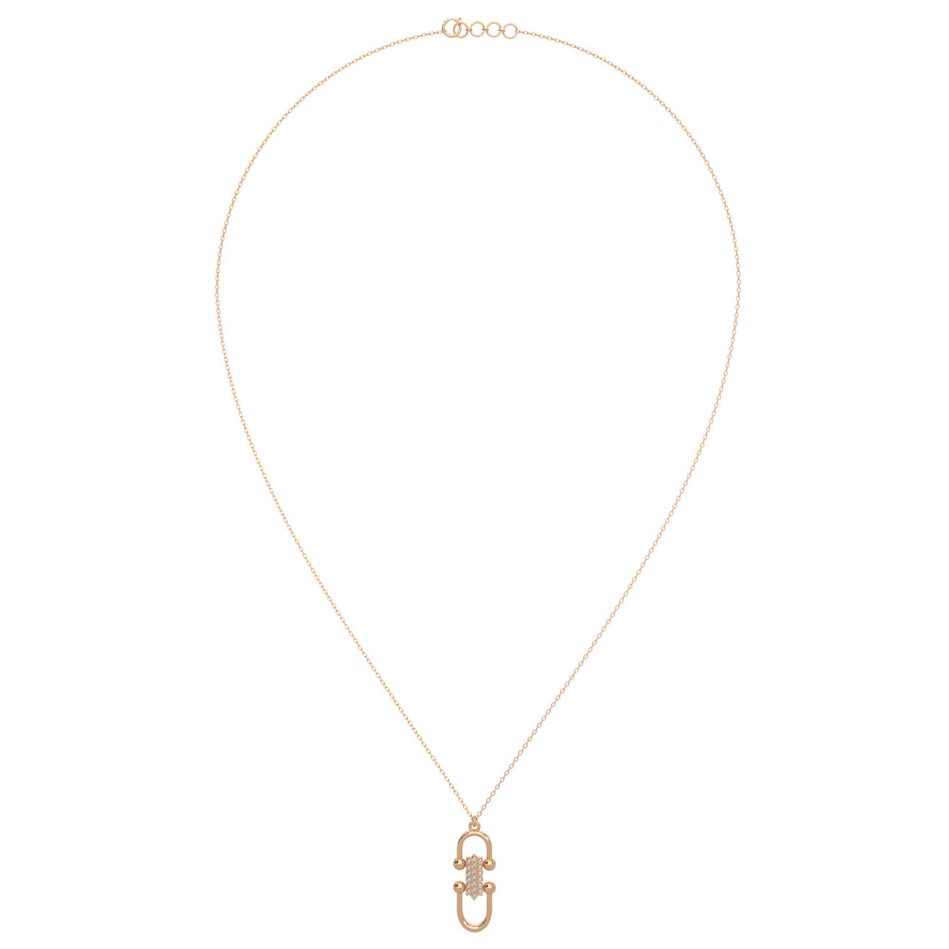 18 Kt Rose Gold Diamond Necklaces