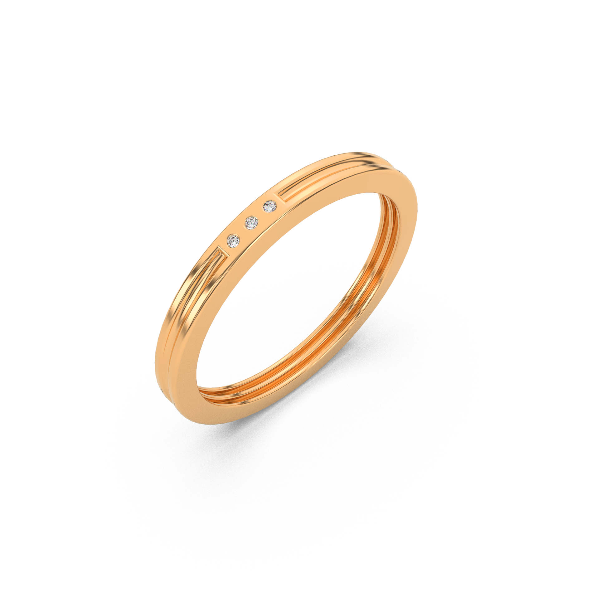14 Kt Yellow Gold Diamond Ring