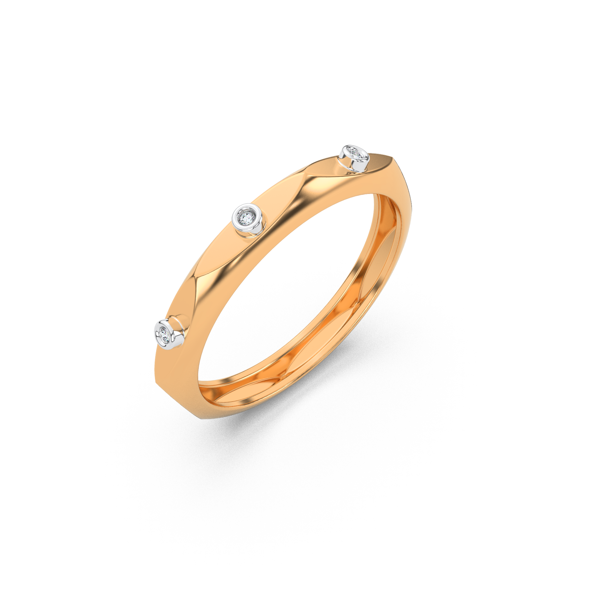 14 Kt Yellow Gold Diamond Ring