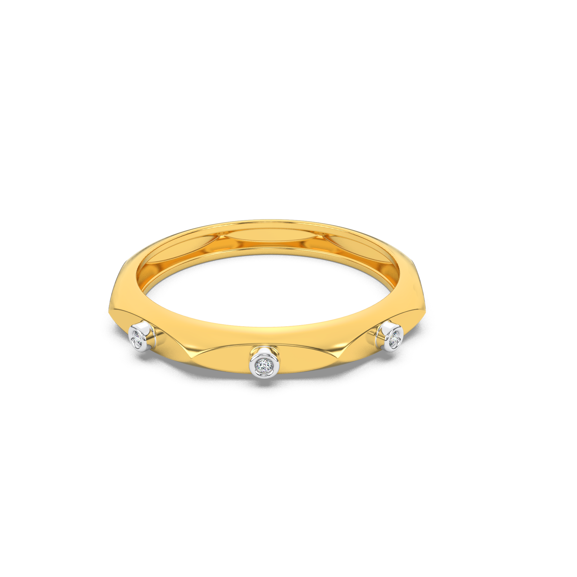 14 Kt Yellow Gold Diamond Ring