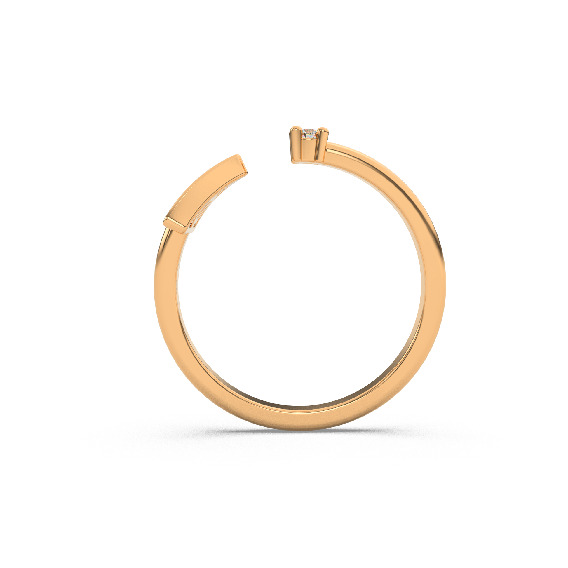 14 Kt Yellow Gold Diamond Ring