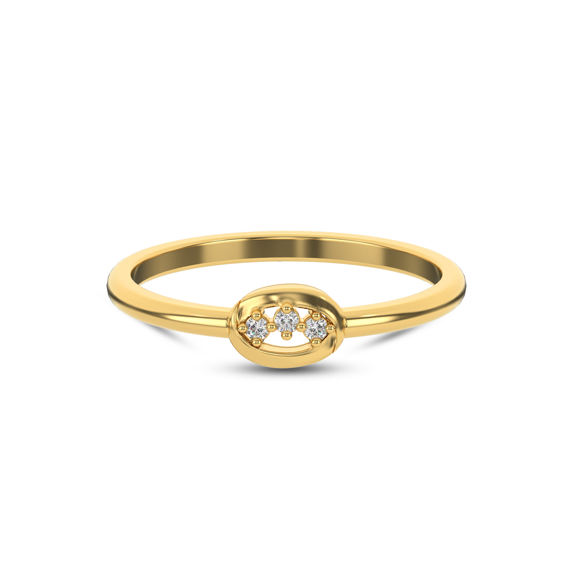 14 Kt Yellow Gold Diamond Ring