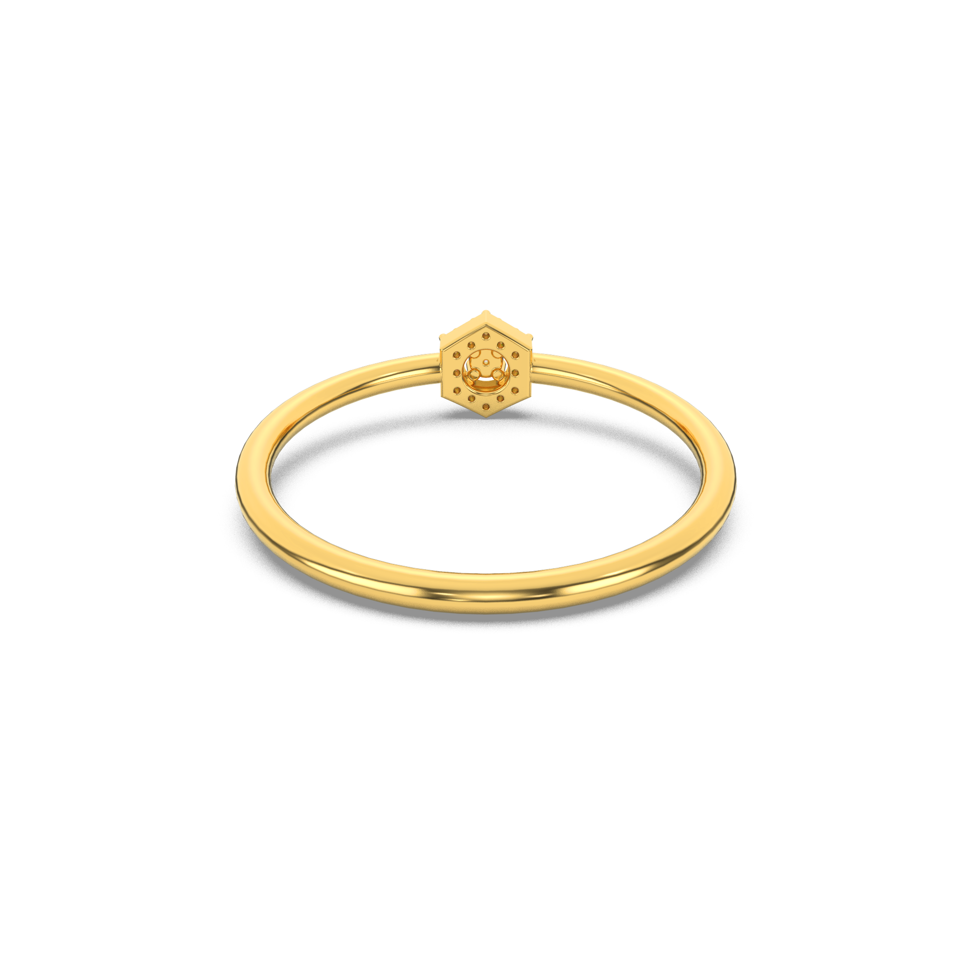 14 Kt Yellow Gold Diamond Ring