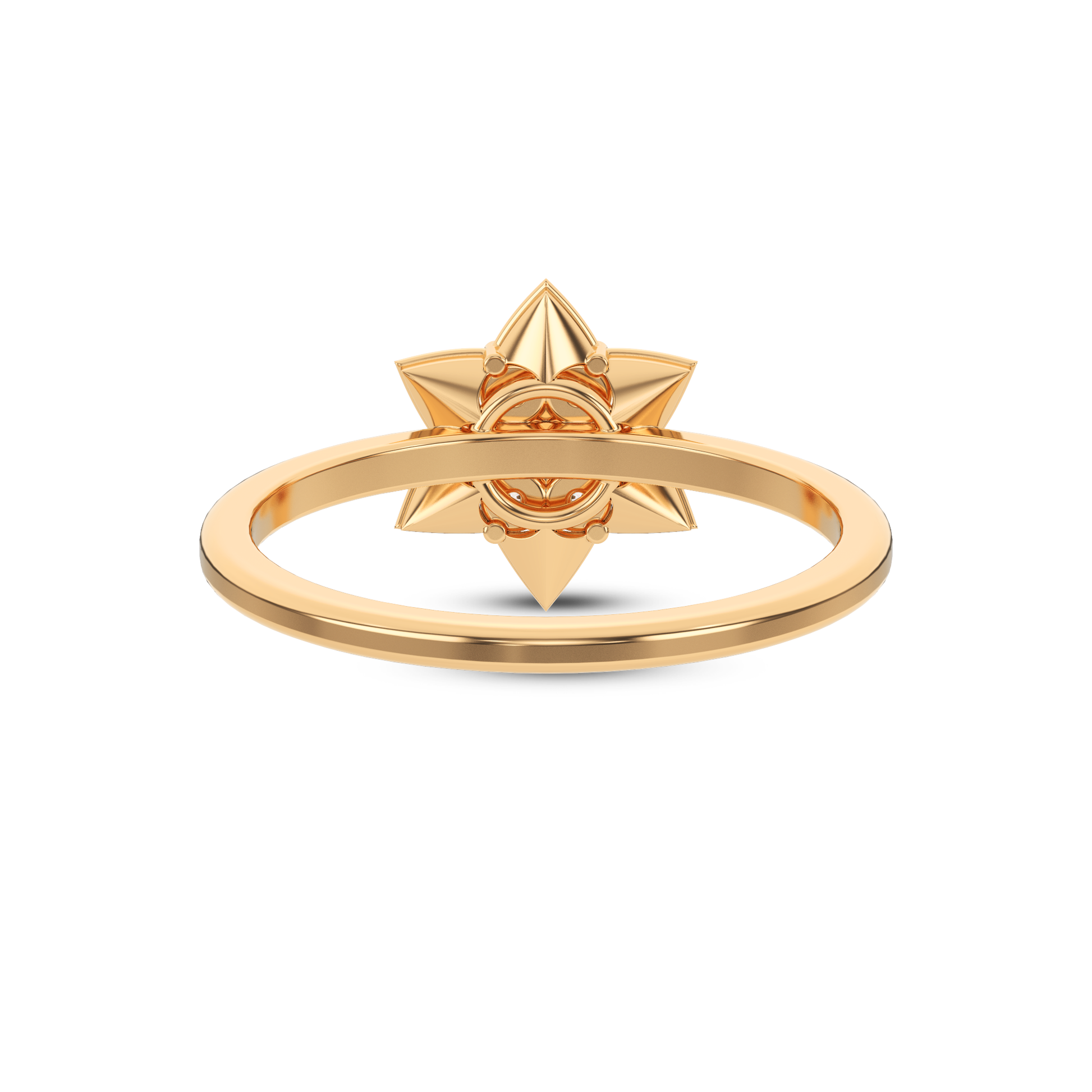 14 Kt Yellow Gold Diamond Ring