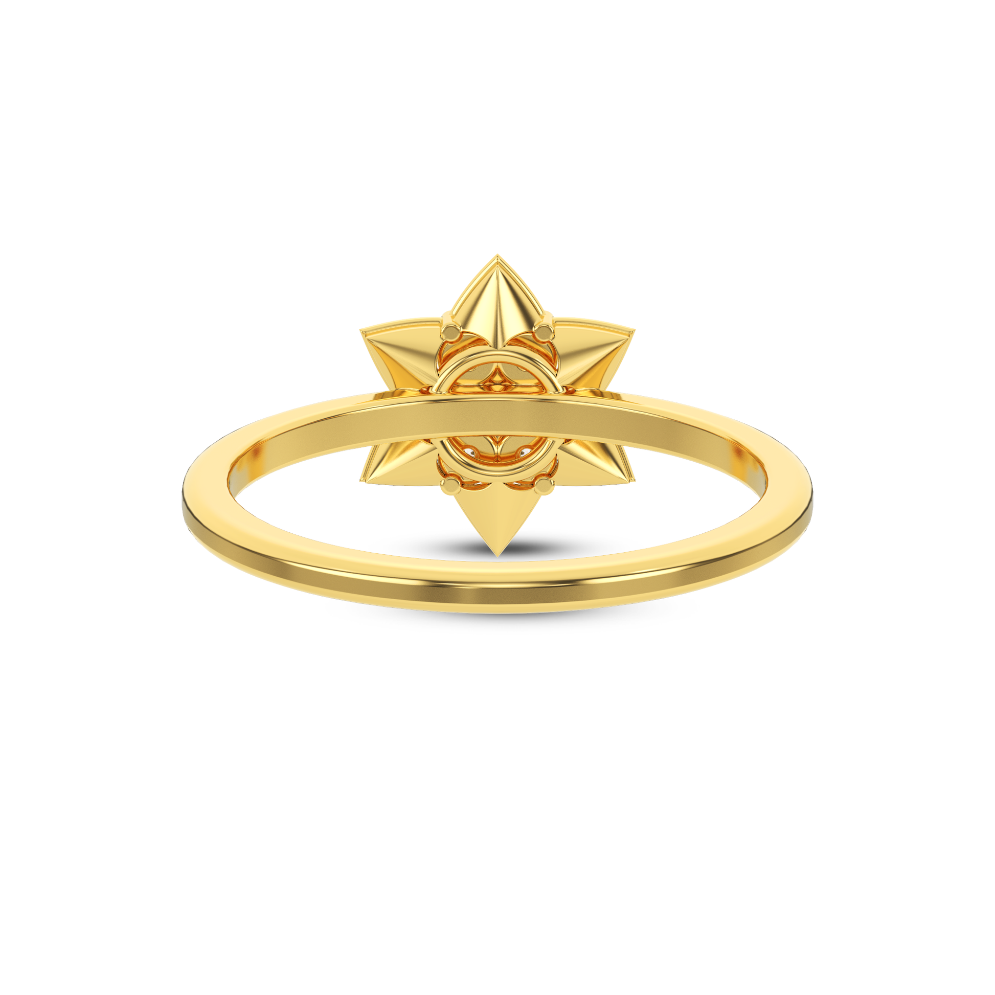 14 Kt Yellow Gold Diamond Ring