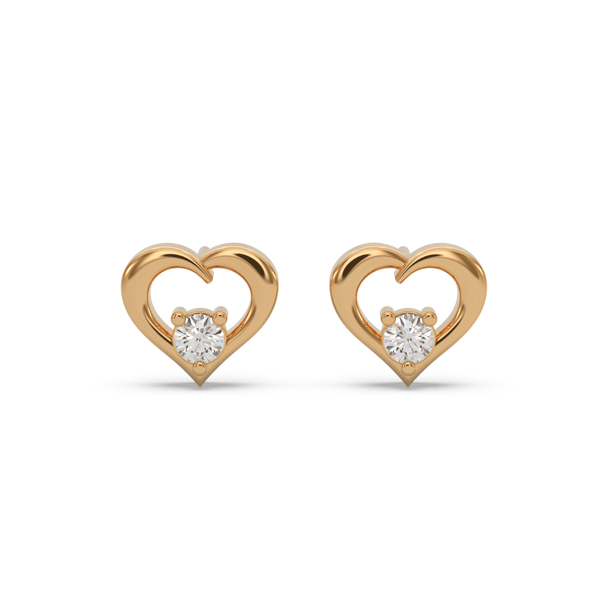 Heart-Shaped Diamond Earring