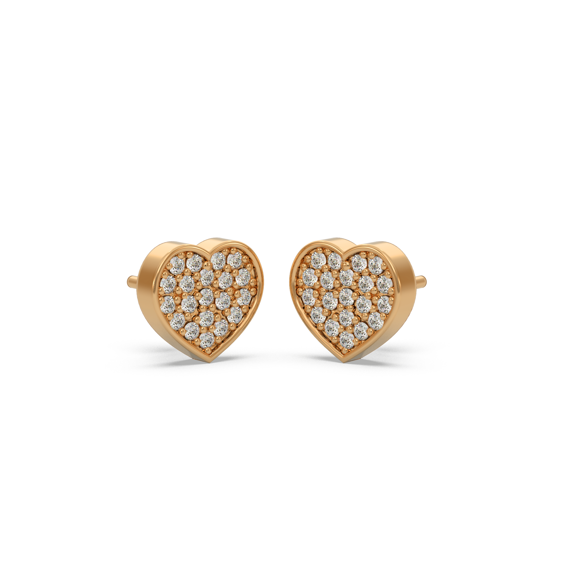 14 Kt Rose Gold Diamond Earring