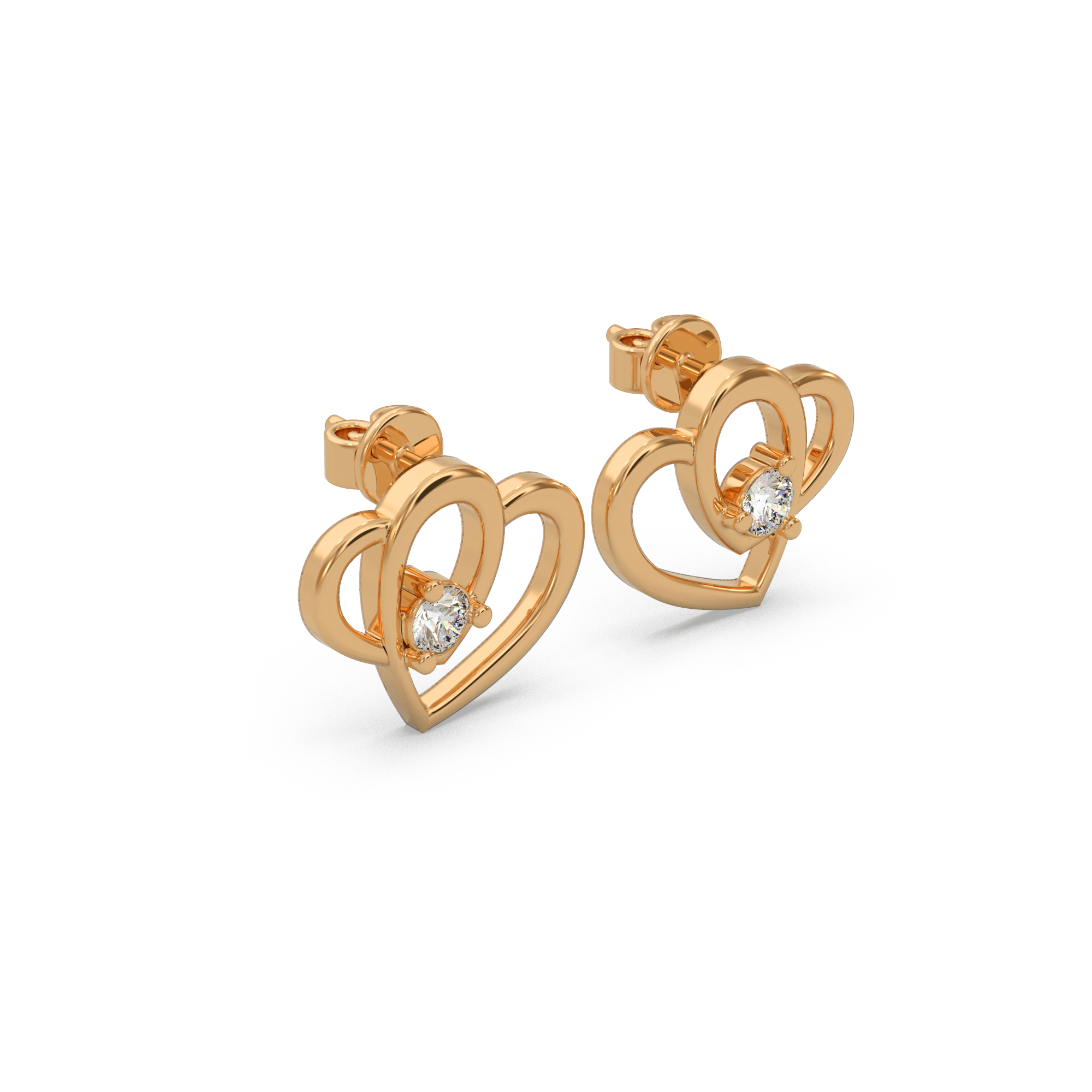 Classic Heart Diamond Earring