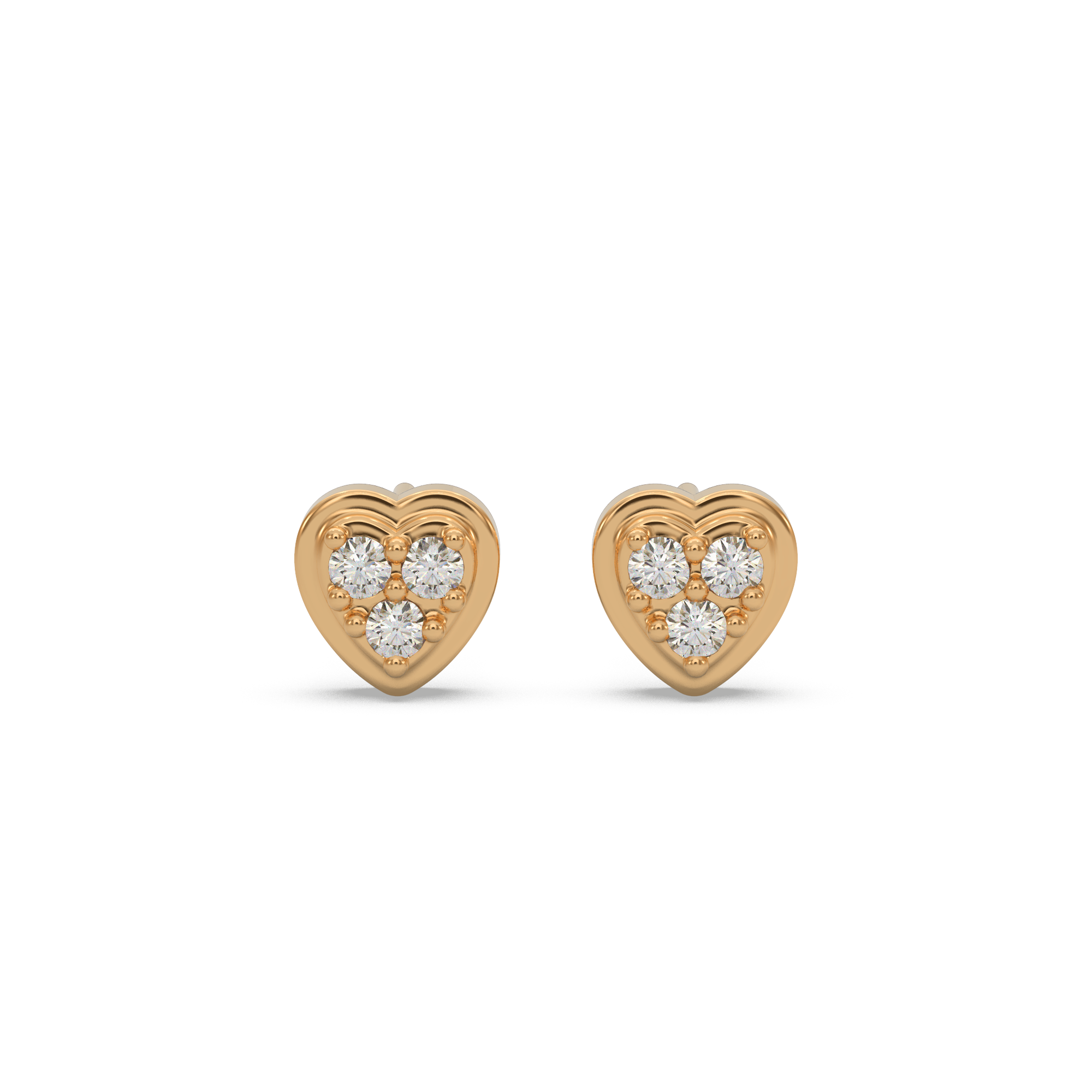 Elegant Heart Diamond Earring