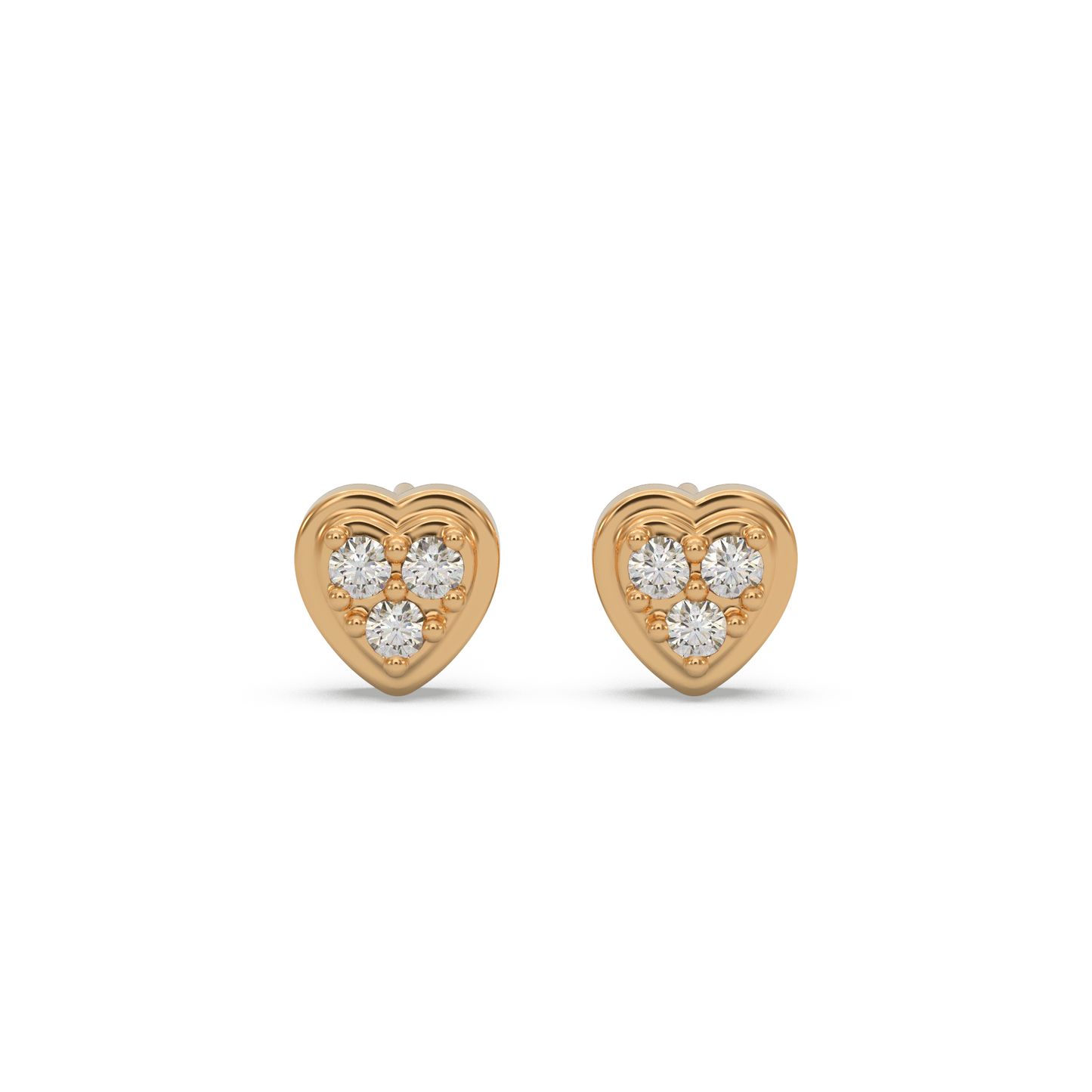Elegant Heart Diamond Earring