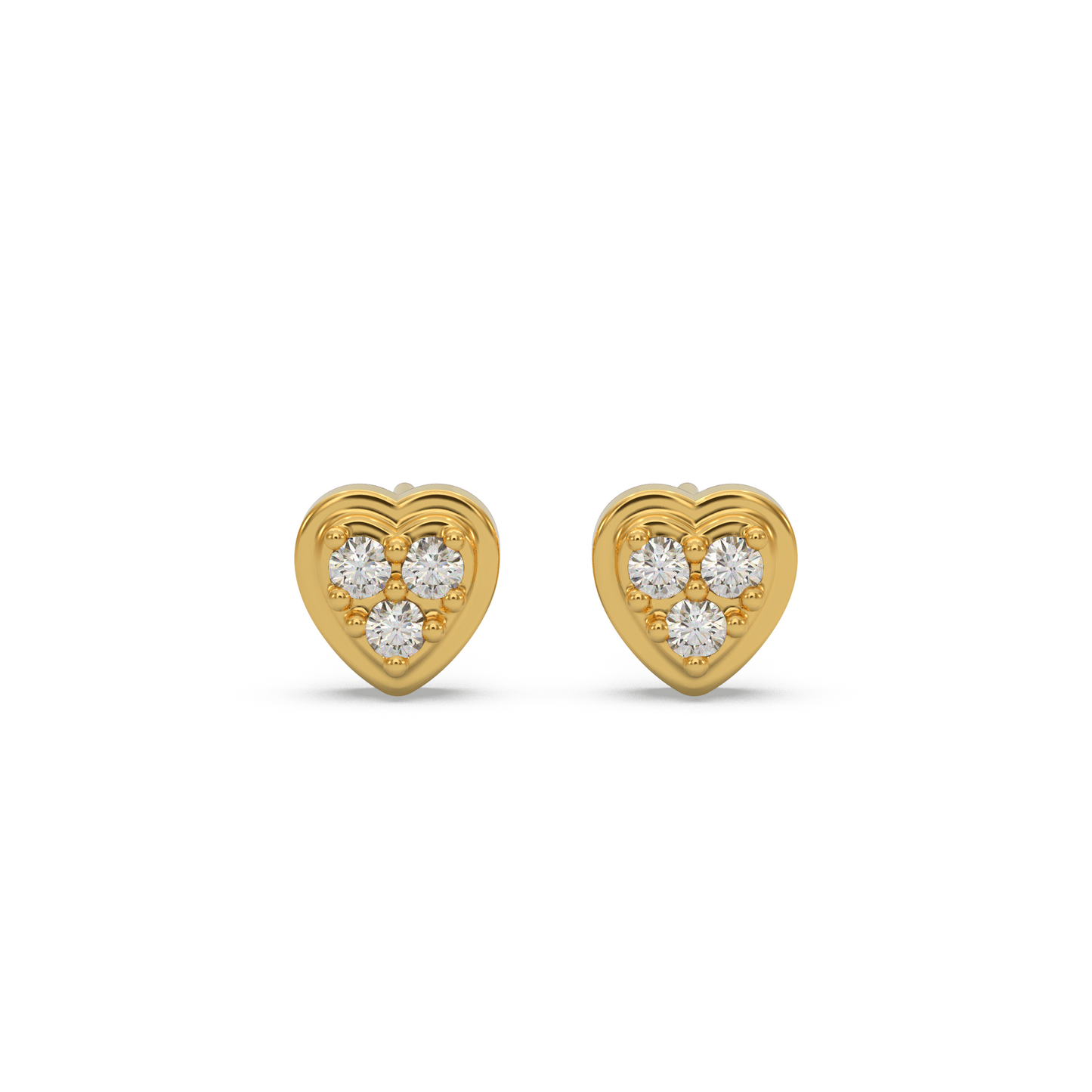 Elegant Heart Diamond Earring