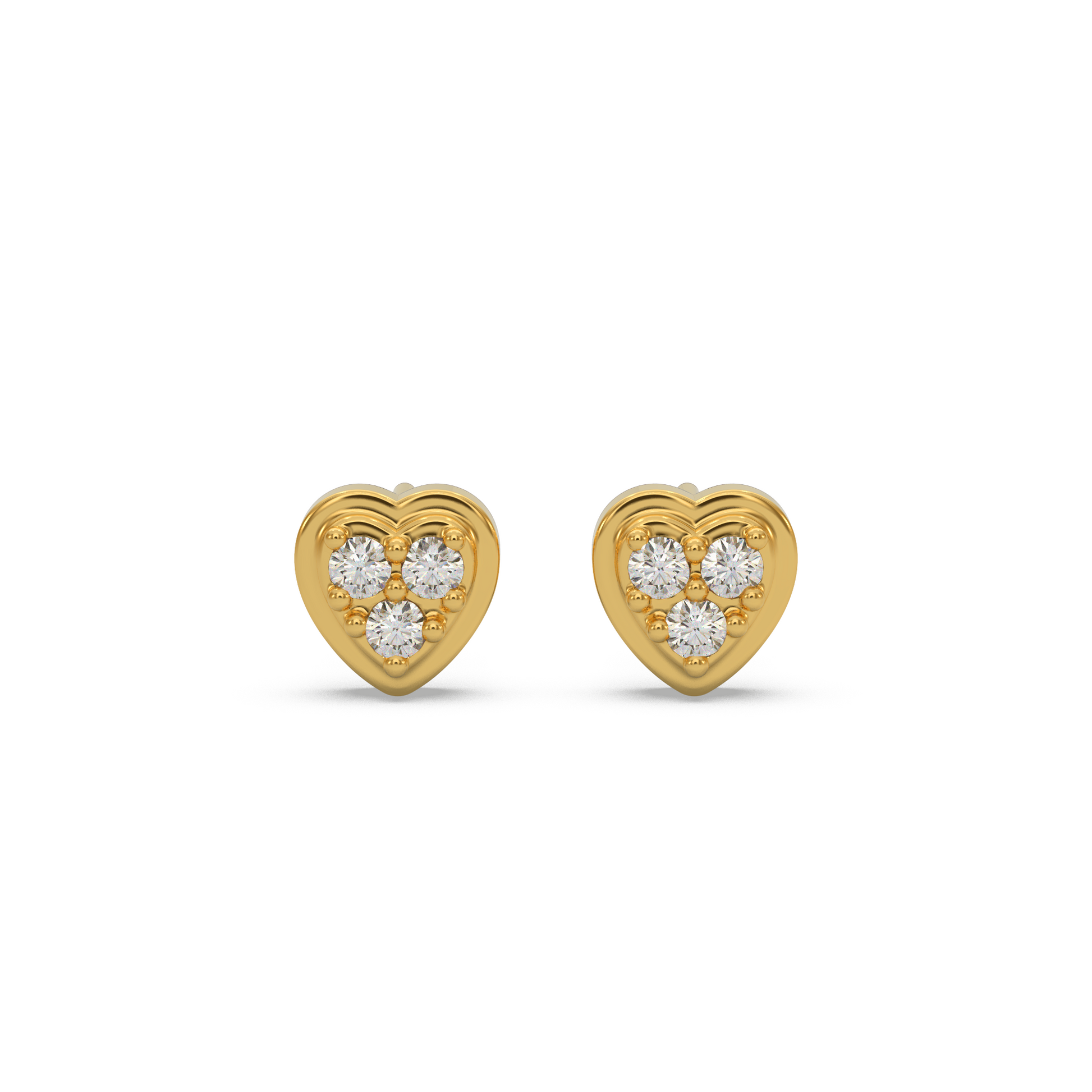 14 Kt Rose Gold Diamond Earring