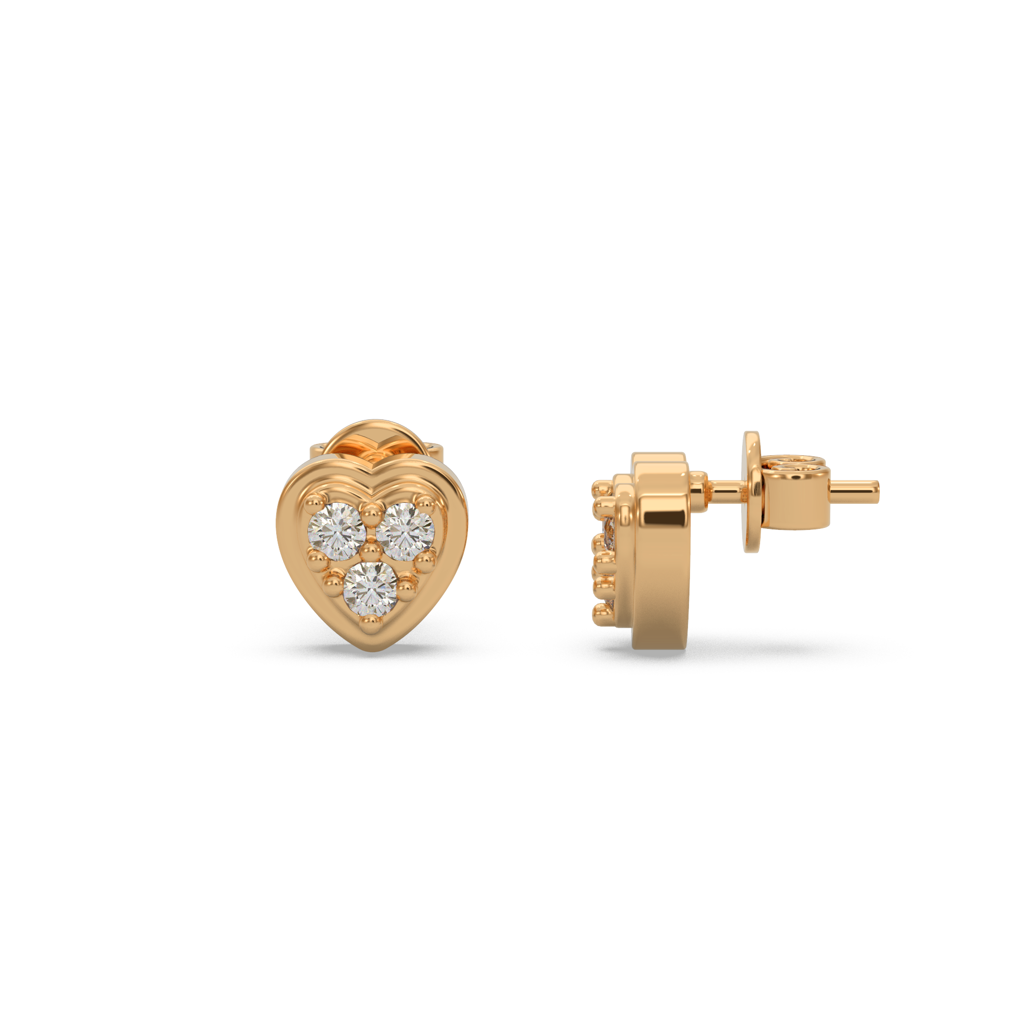 Elegant Heart Diamond Earring
