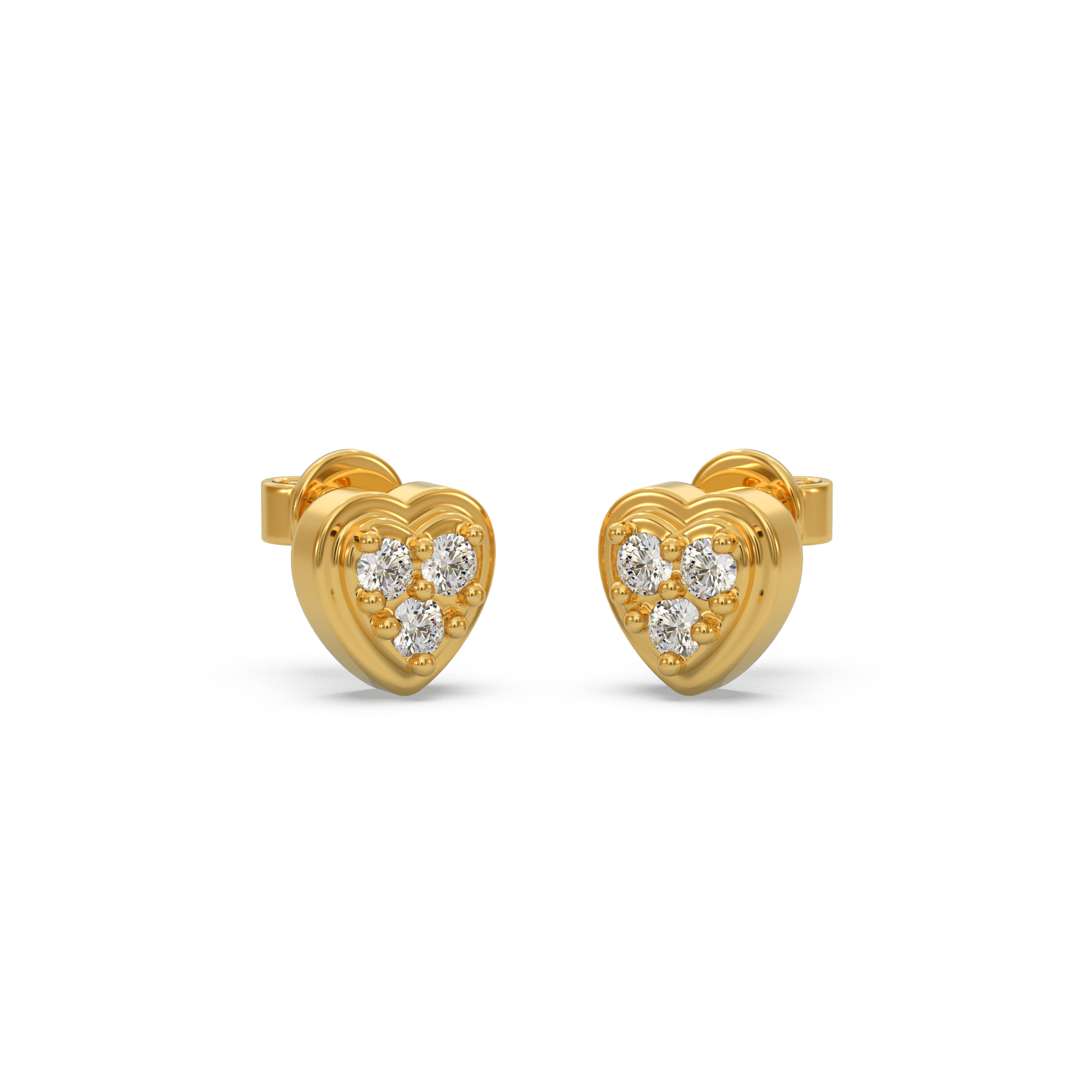 14 Kt Rose Gold Diamond Earring