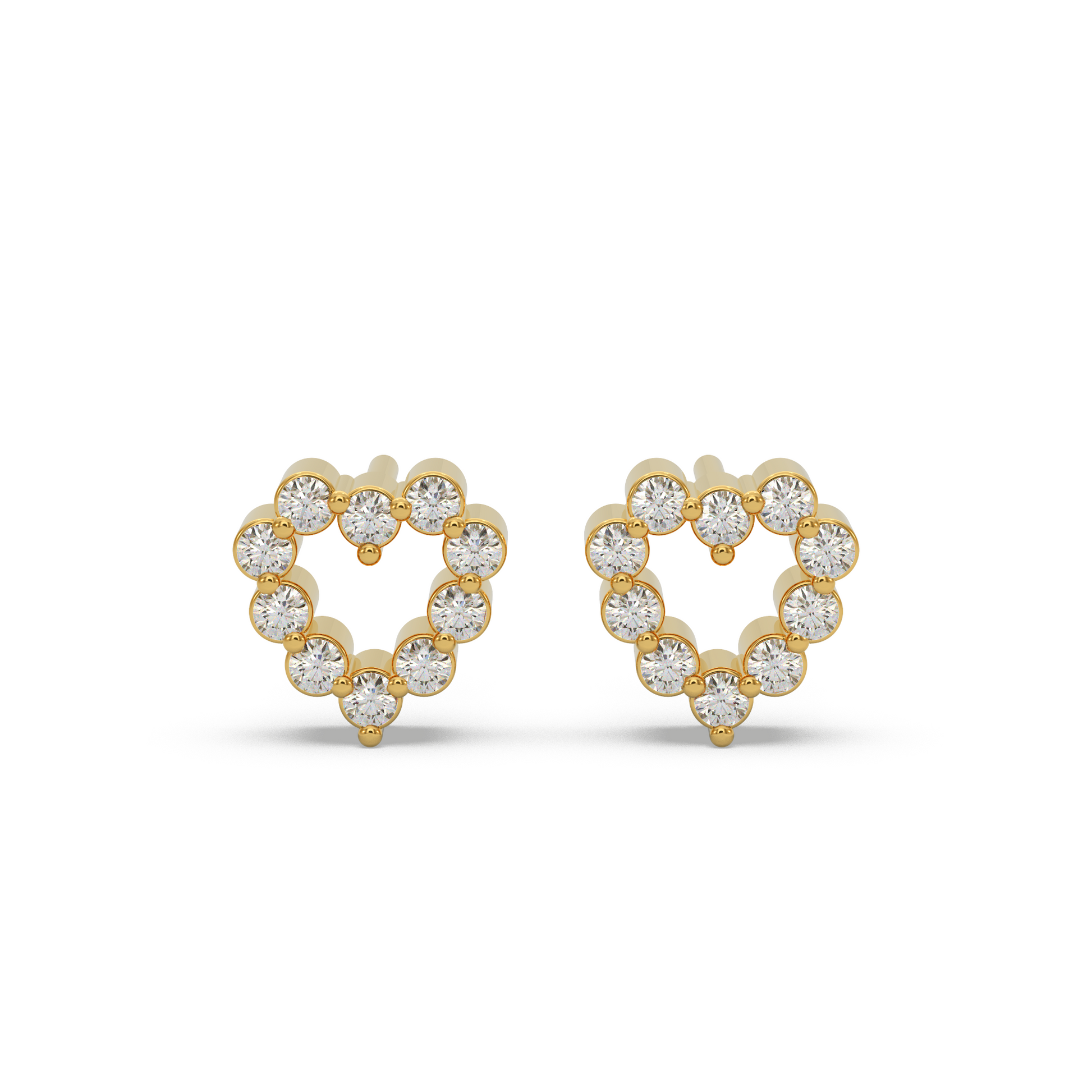 14 Kt Rose Gold Diamond Earring