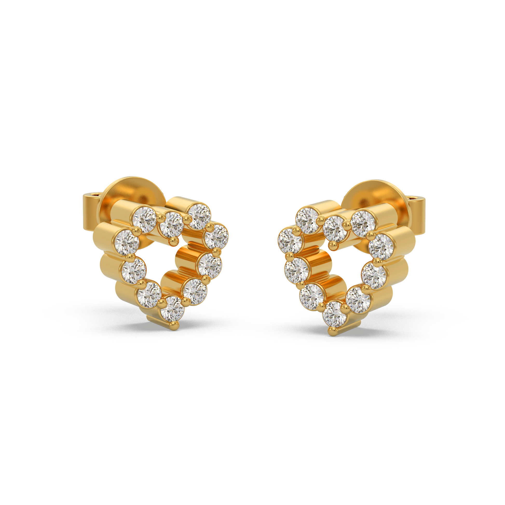14 Kt Rose Gold Diamond Earring