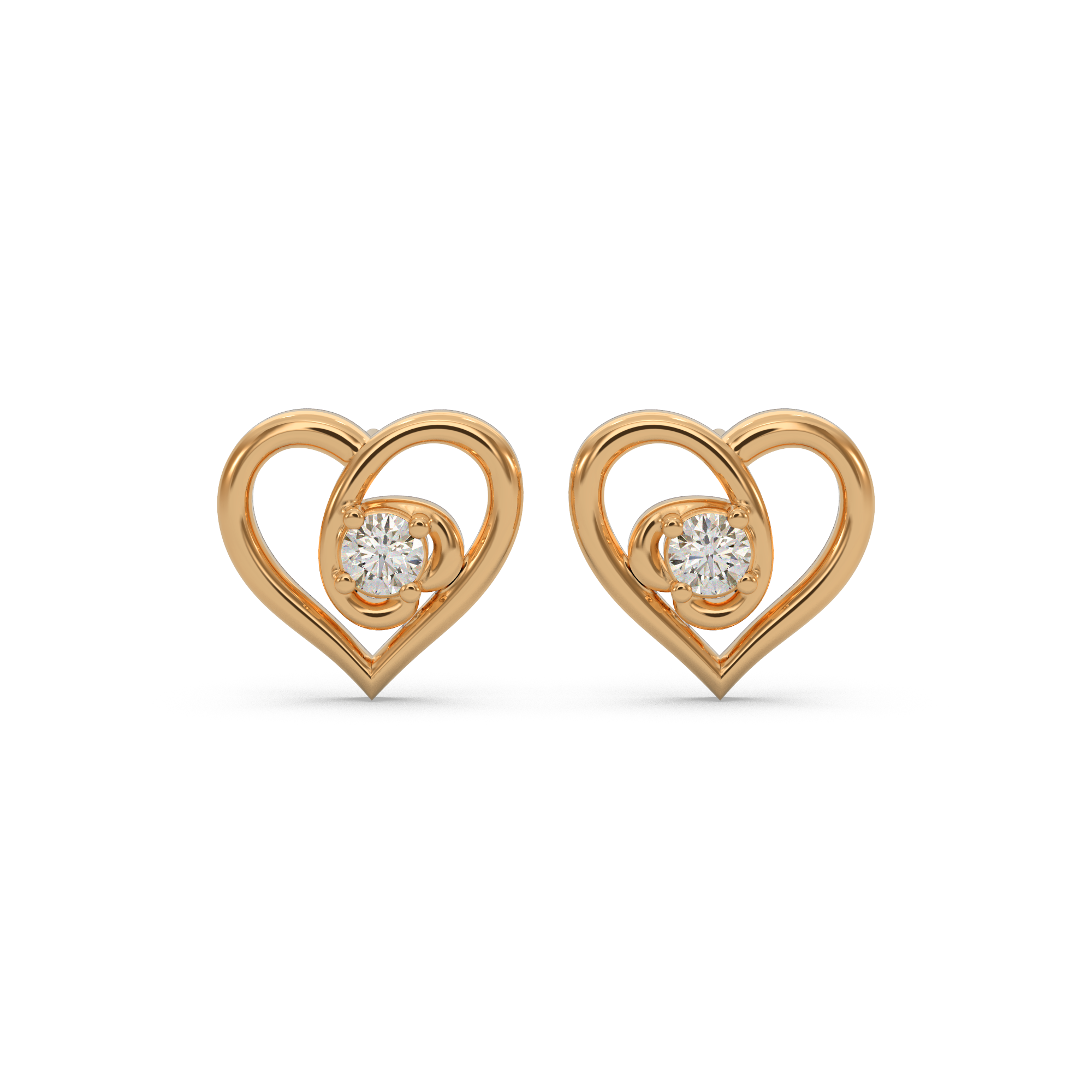 Halo Heart Diamond Earring