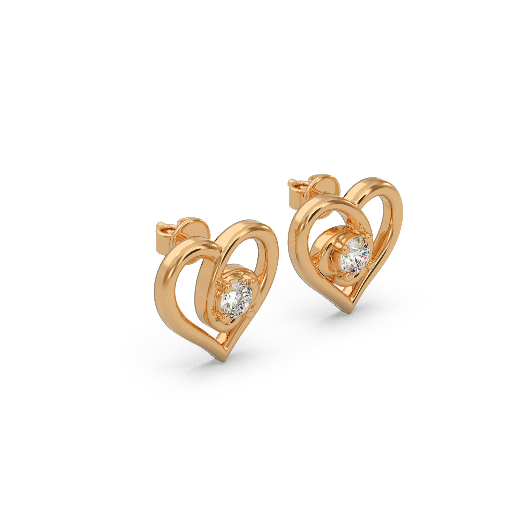 Halo Heart Diamond Earring