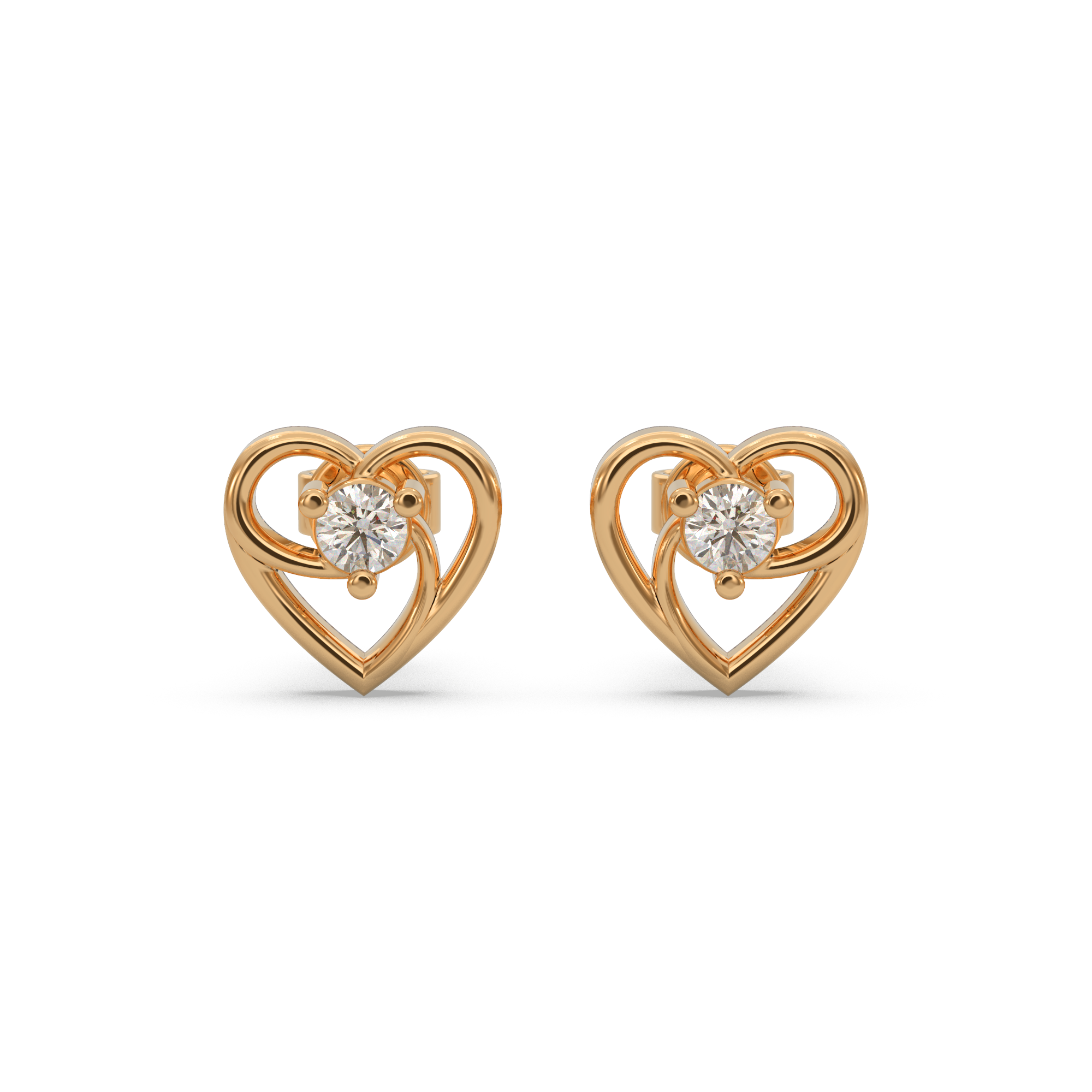 Timeless Heart Diamond Earring