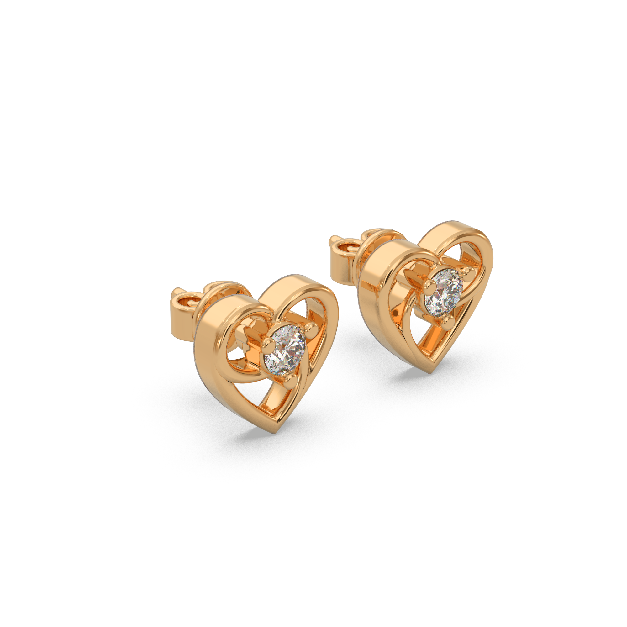 Timeless Heart Diamond Earring