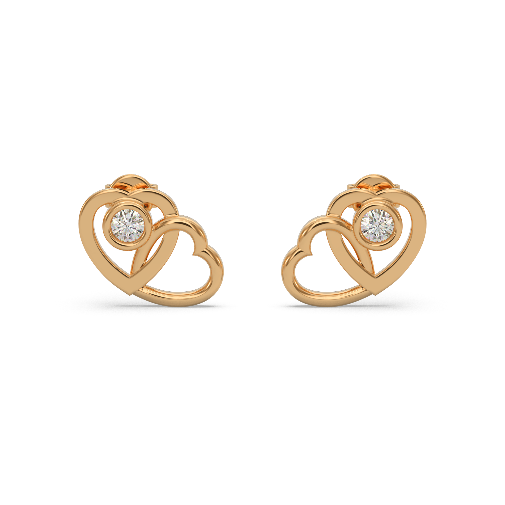 Infinity Heart Diamond Earring