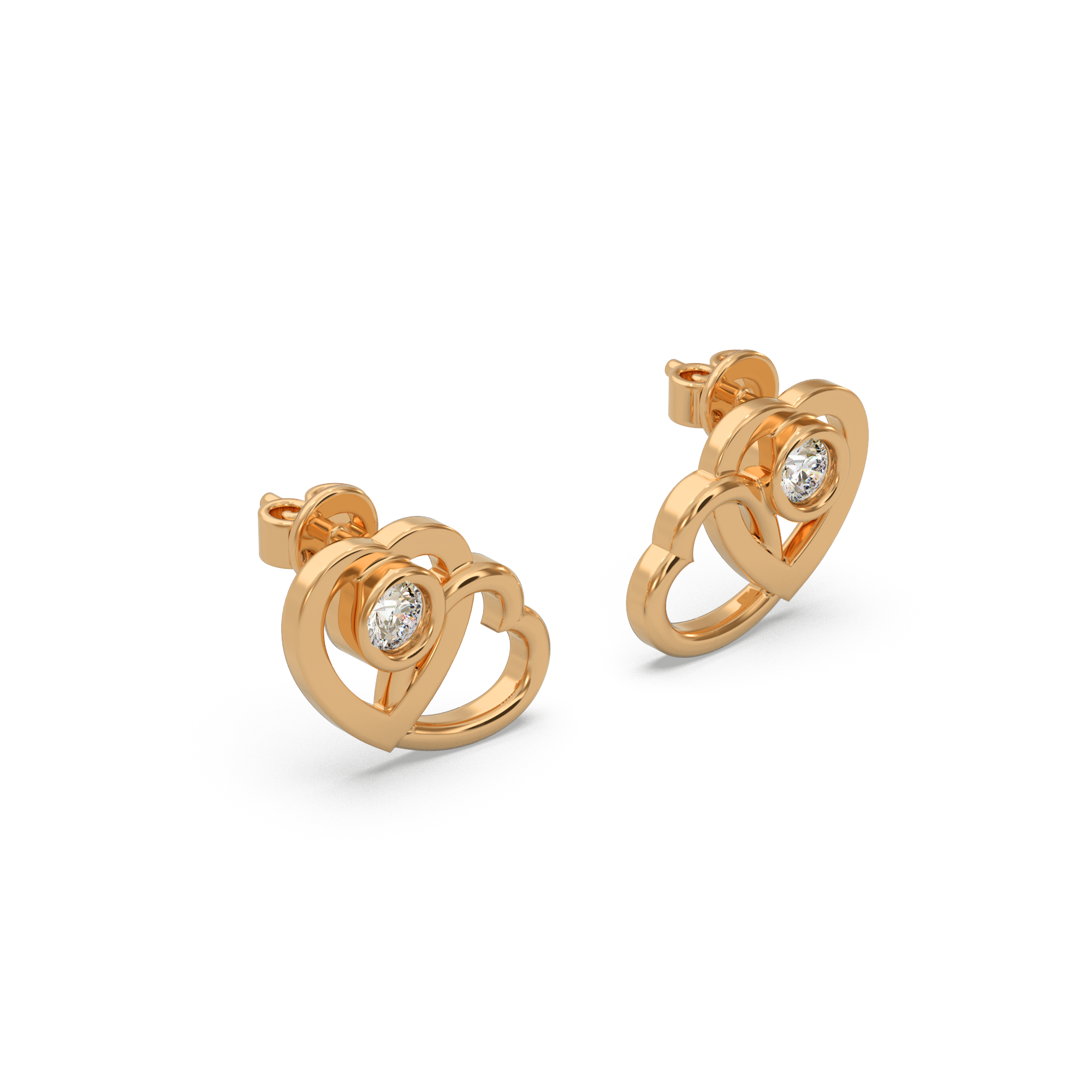 Infinity Heart Diamond Earring