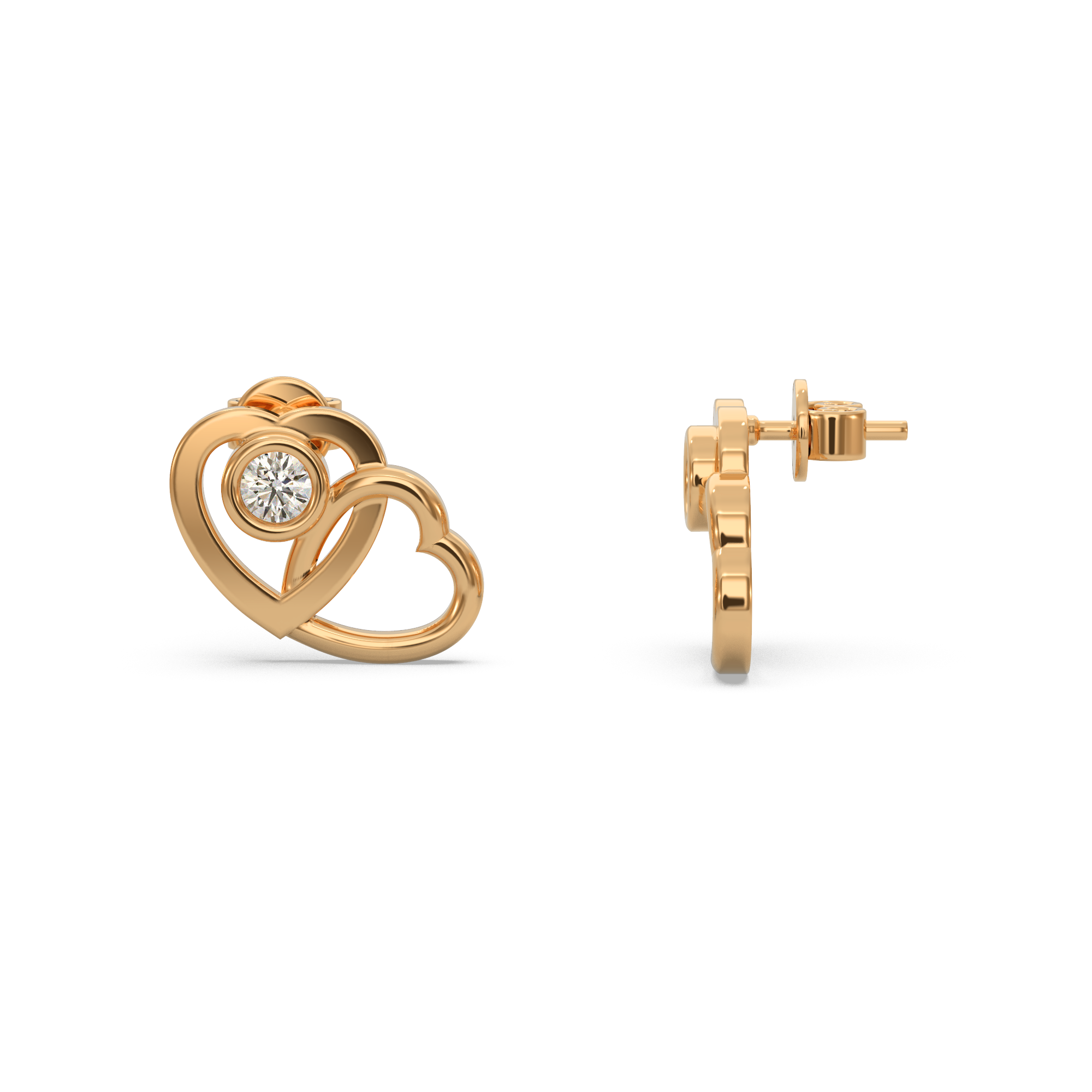 Infinity Heart Diamond Earring