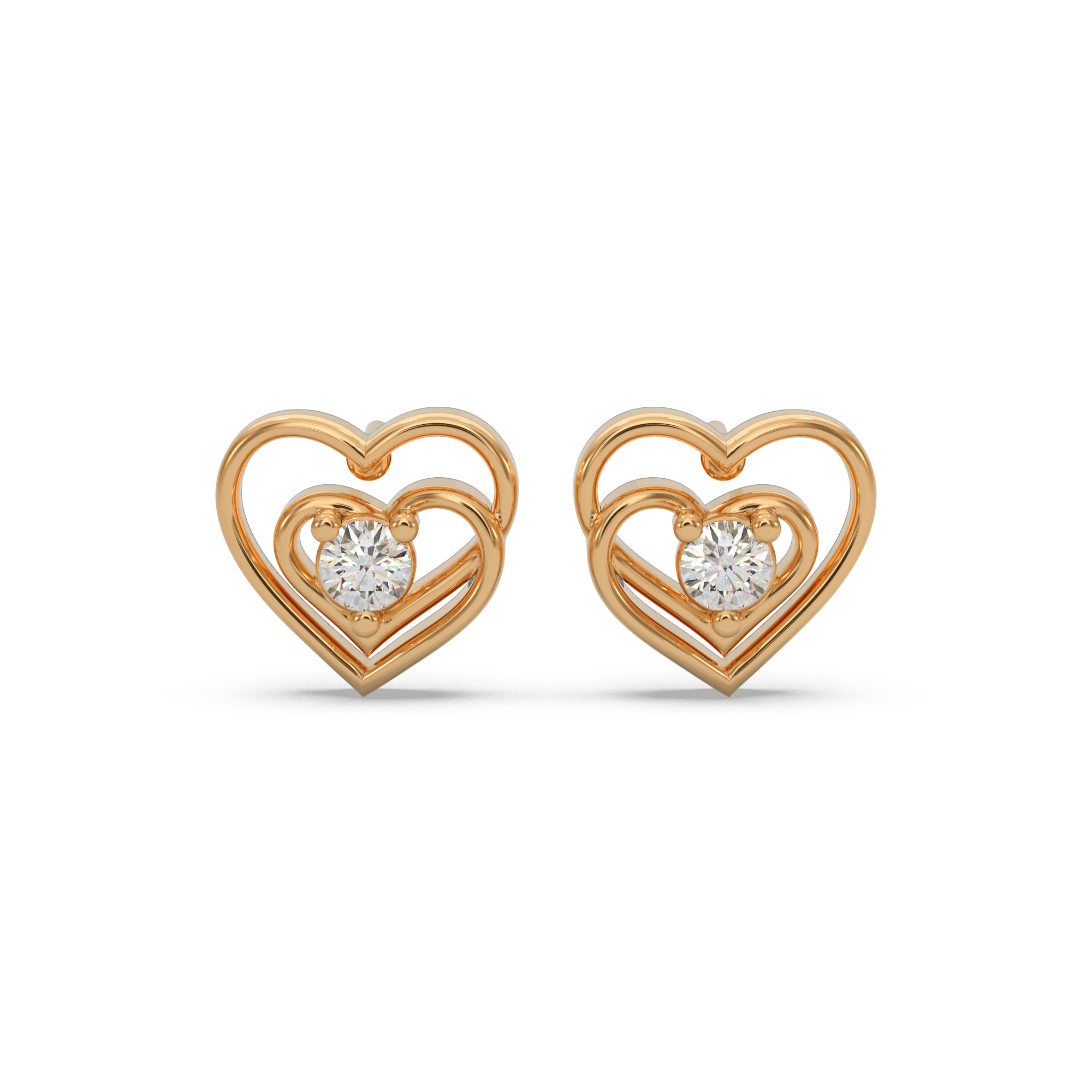 Romantic Gift Heart Diamond Earring